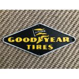 Cast Iron Good Year Tires Diamond Wall Plaque