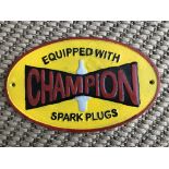 Cast Iron Champion 'Spark Plugs' Wall Plaque