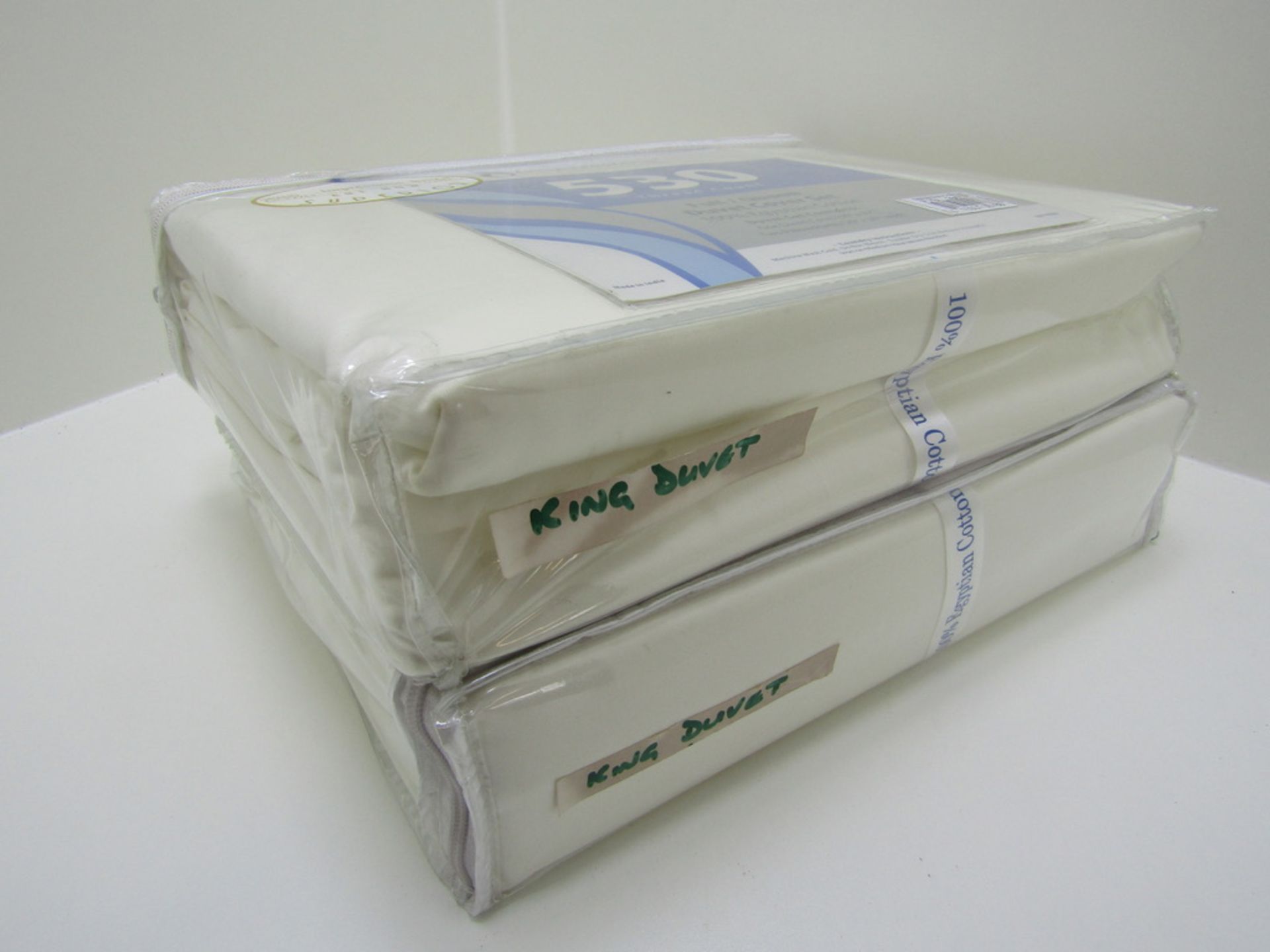 2x Duvet Cover Sets. King size. Ivory solid - Image 3 of 3