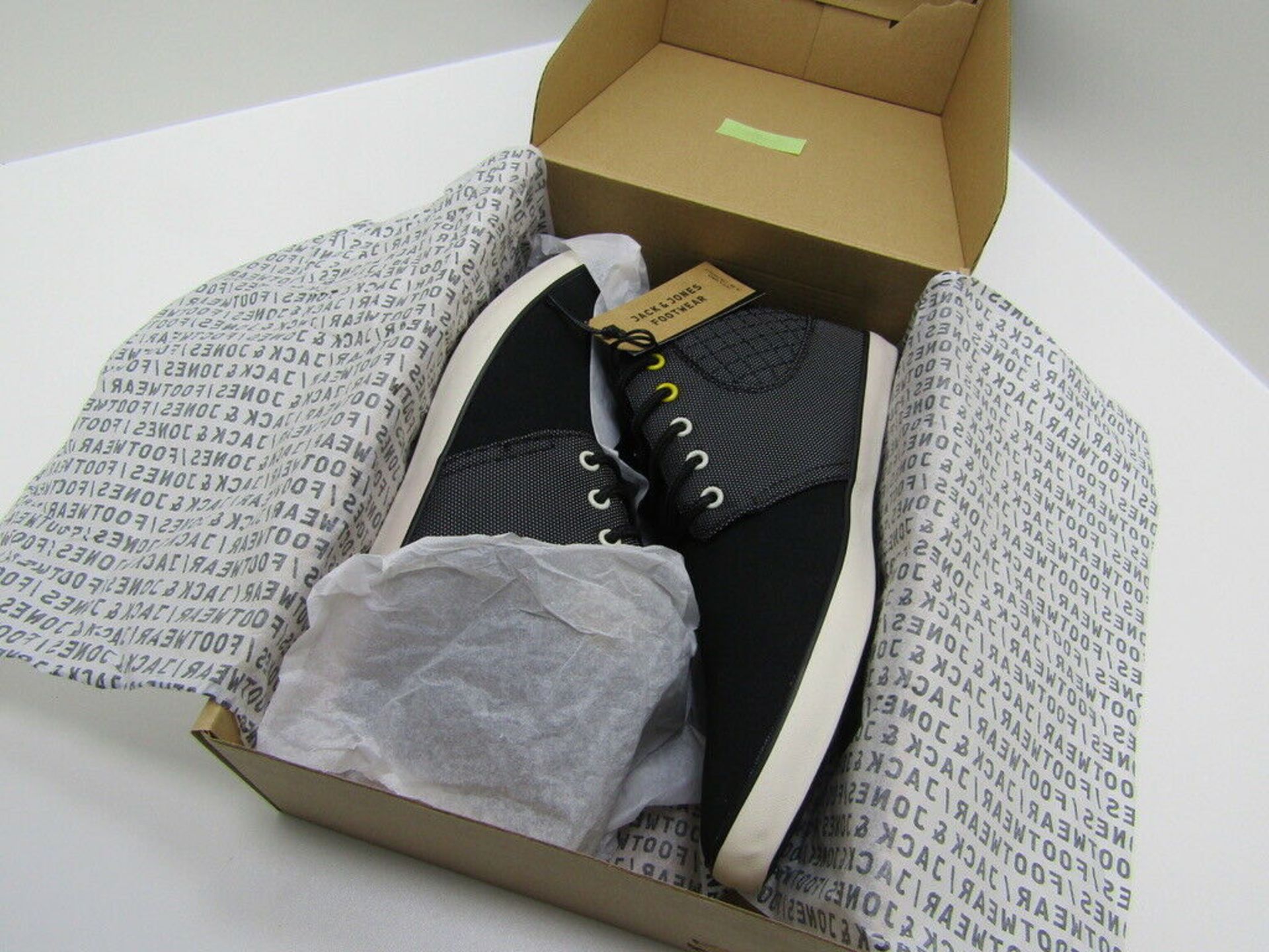 1 Pair of Jack & Jones Hi Top Trainers. Black. Size UK 8 - Image 2 of 2