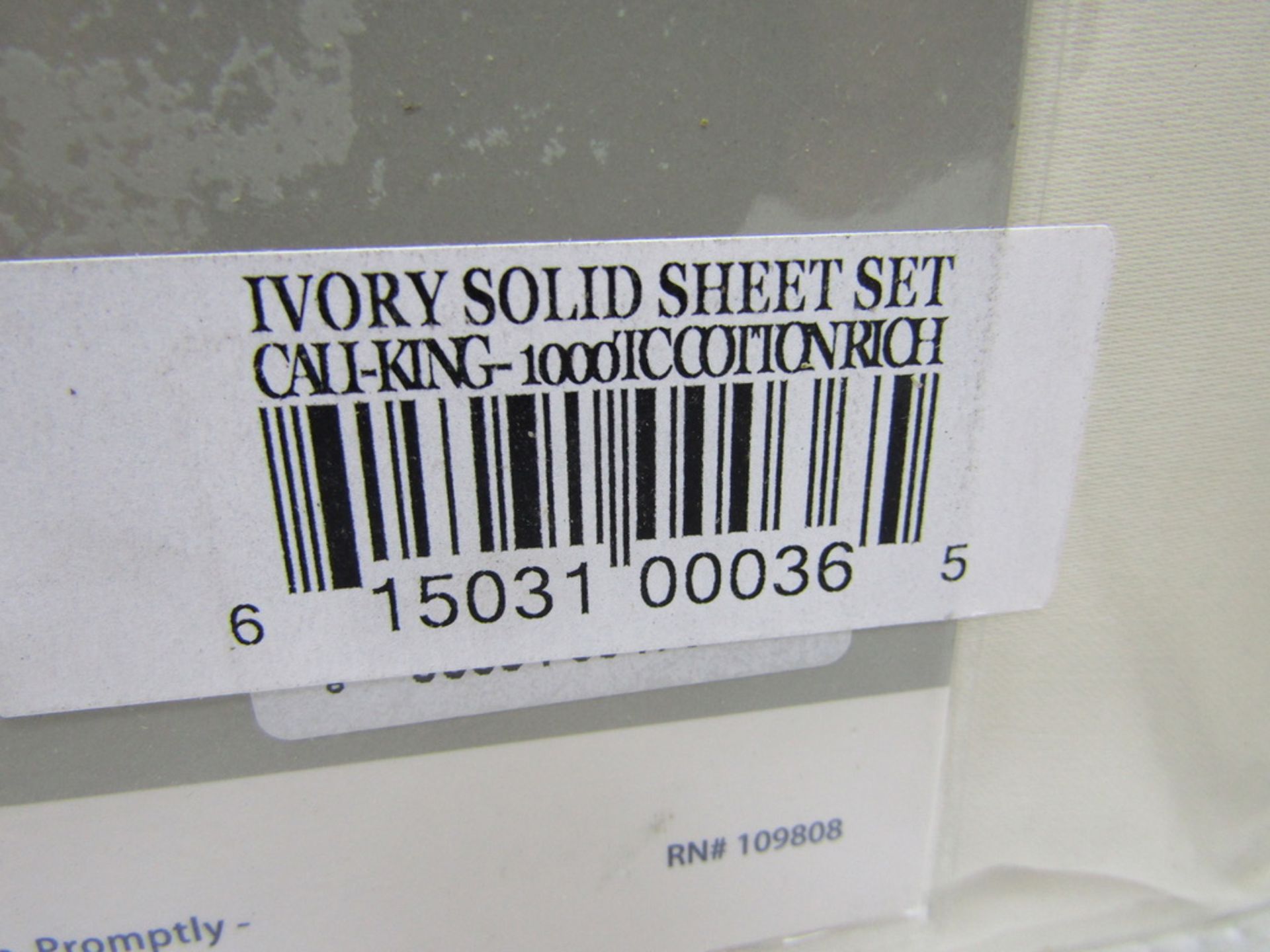 2 x Sheet Sets. Super King. Solid Ivory. - Image 3 of 4