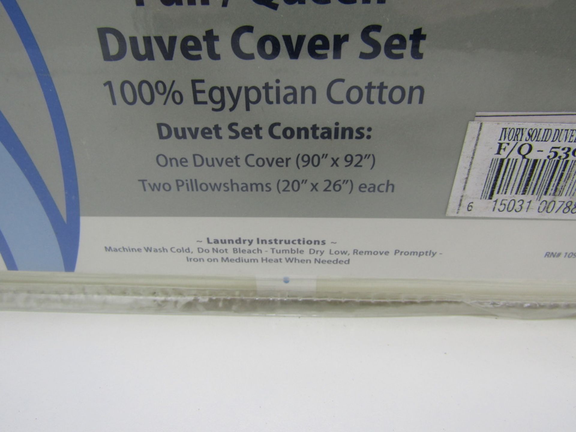 2x Duvet Cover Sets. King size. Ivory solid - Image 2 of 3