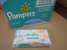 768 wet wipes. Pampers Fresh Clean Baby Wipes.