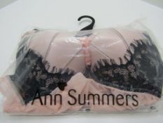 5x Ann Summers Katya Babydoll Nightdress. Peach & Black. Size Medium D/E
