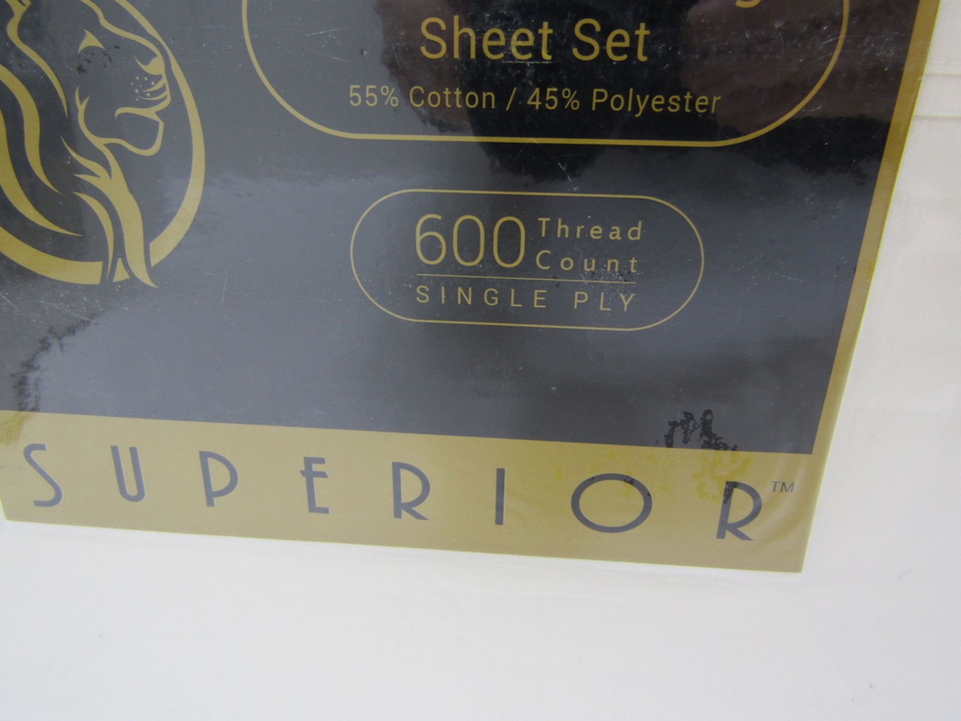 2x Sheet Sets. Super King. Solid Ivory - Image 3 of 3