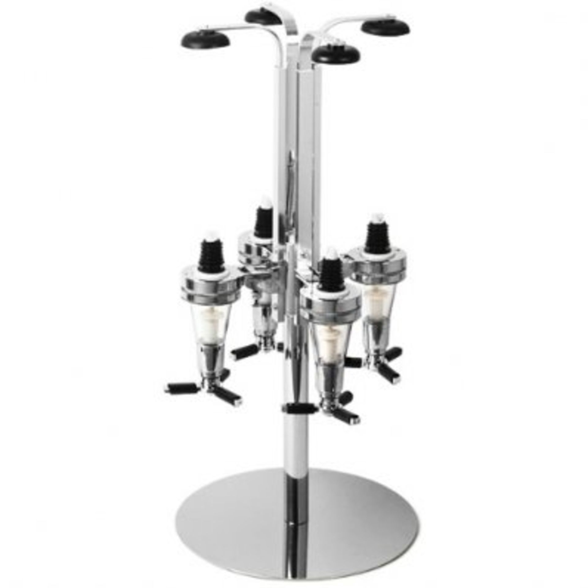 (RU282) Four Bottle Rotating Spirit Drink Dispenser Stand Bar Shot Measurer Our stylish...