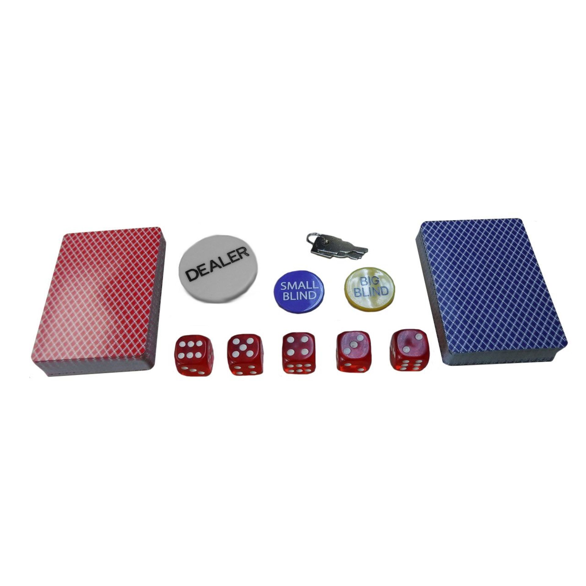 (RU323) Poker Set - 300 Piece Complete With Chips, Cards, Dice, And Casino Style Case ... - Image 2 of 2