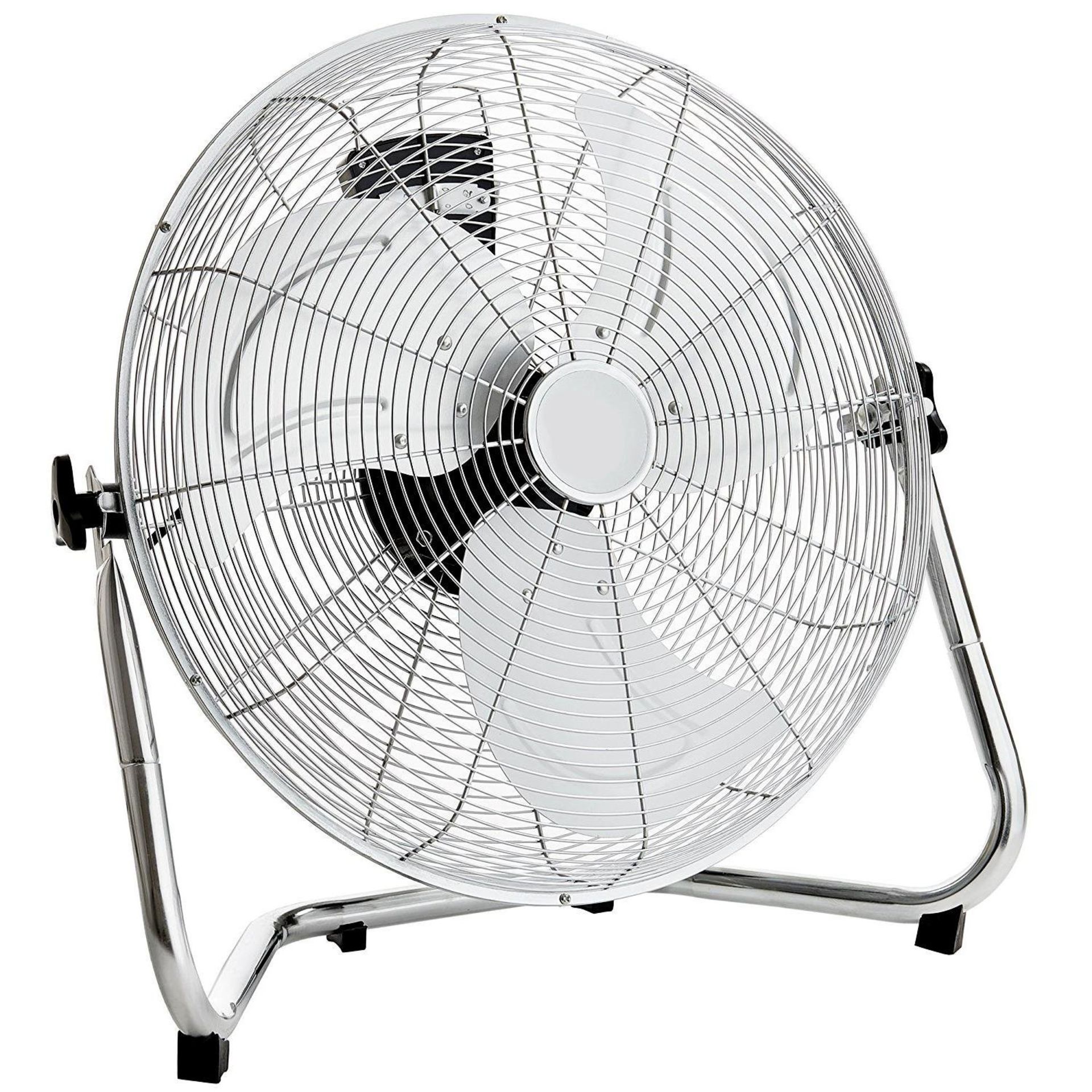 (SK95) 20" Inch 50cm Chrome Floor Standing Gym Fan Air Circulator Stay cool this year with t...