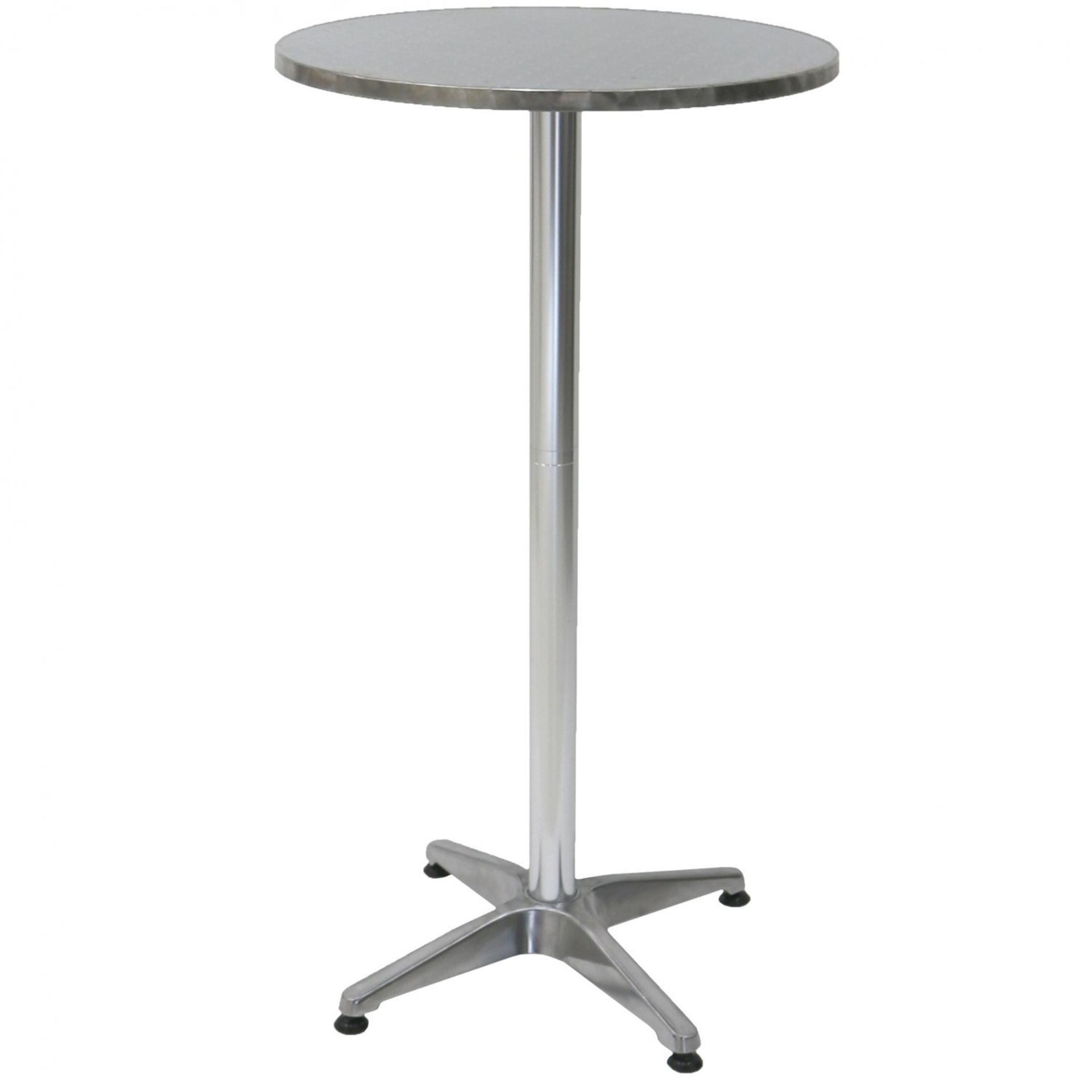 (SK134) 1.1m Aluminium Bistro Table Bar Pub Cafe Party Adjustable Height This elegant alumin... - Image 2 of 3