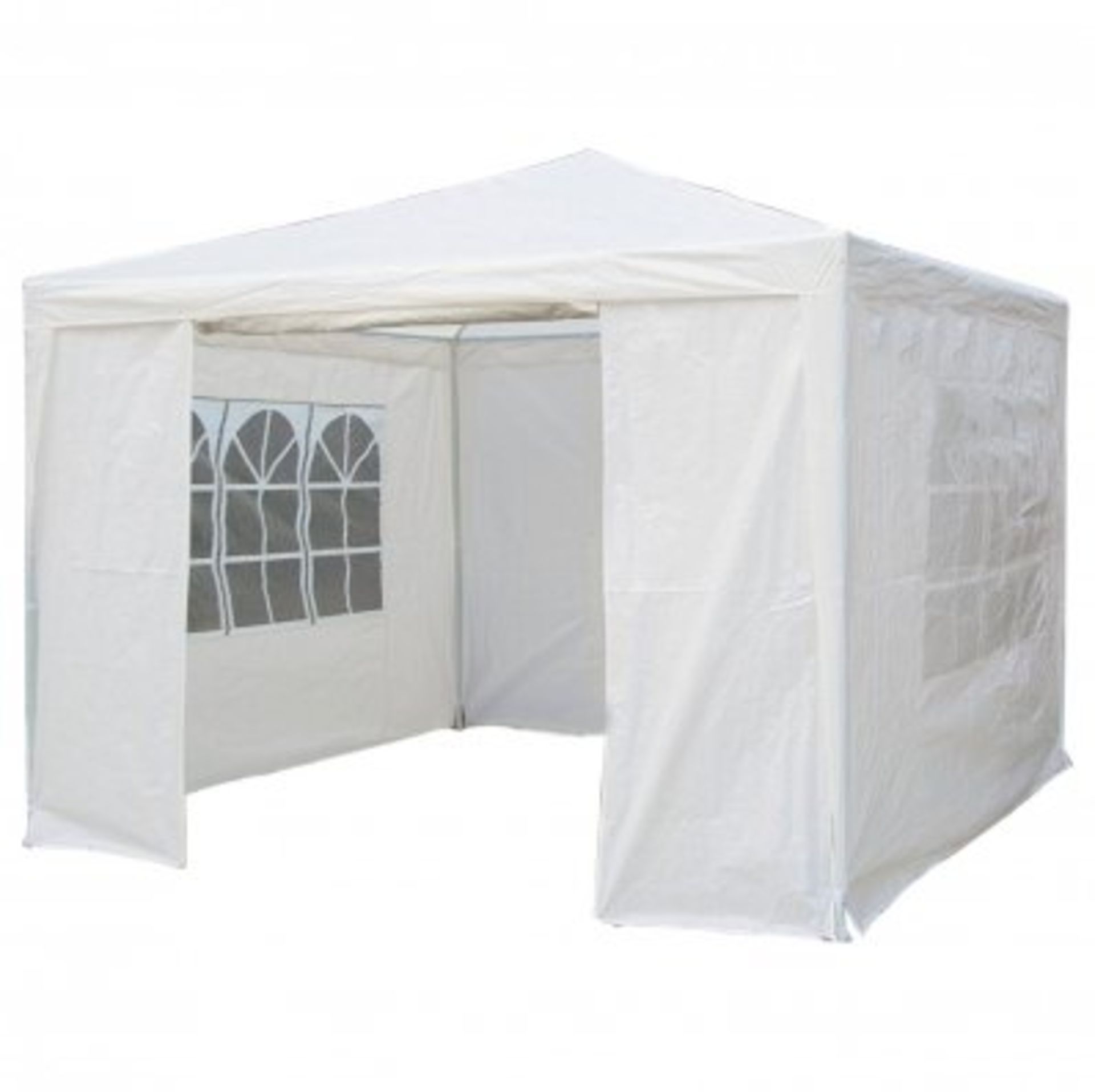 (RU54) 3m x 3m White Waterproof Garden Gazebo Marquee Awning Tent The 3m gazebo is ideal f...