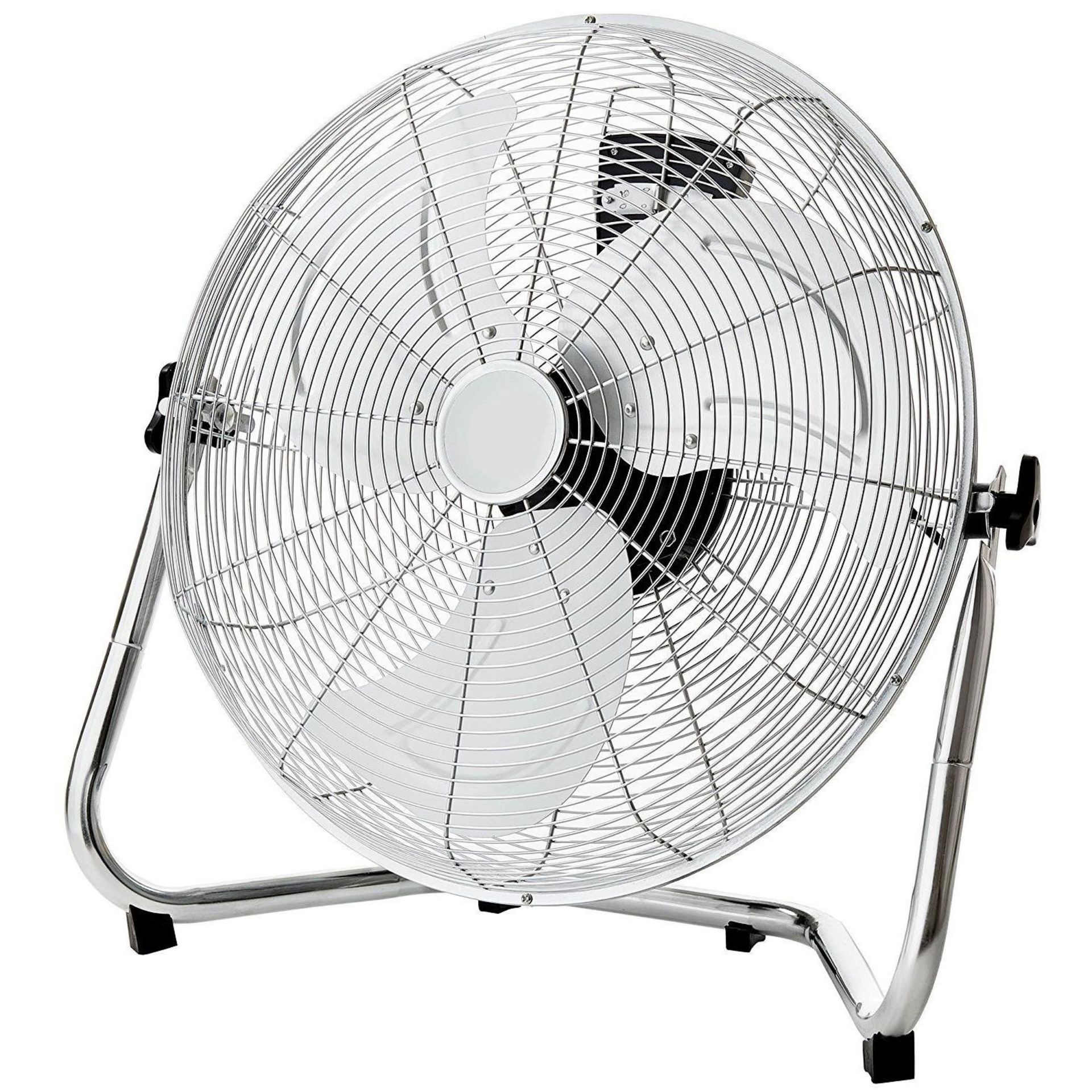 (SK95) 20" Inch 50cm Chrome Floor Standing Gym Fan Air Circulator Stay cool this year with t... - Image 2 of 2