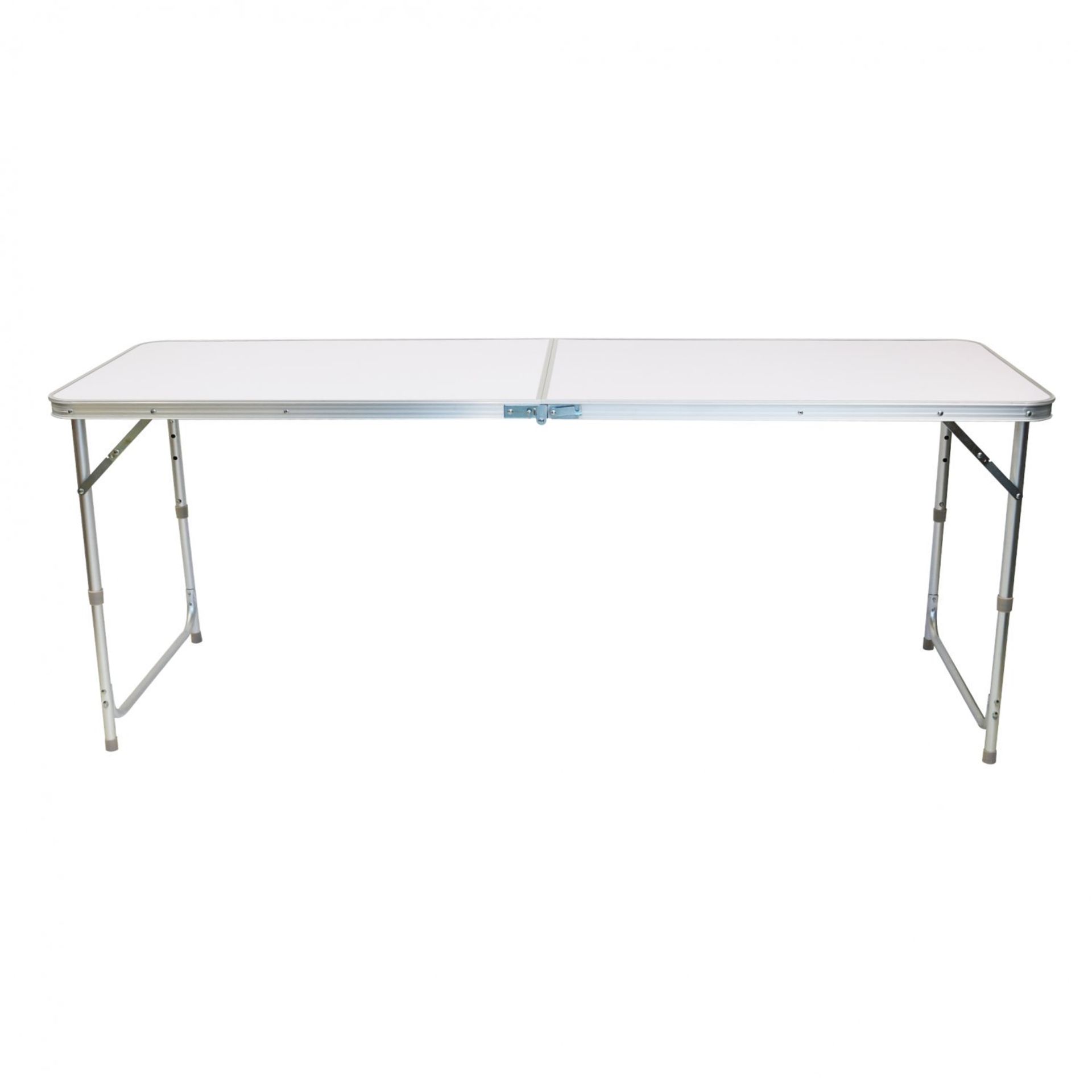 (RU52) 4ft Folding Outdoor Camping Kitchen Work Top Table The aluminium folding picnic table... - Image 2 of 2