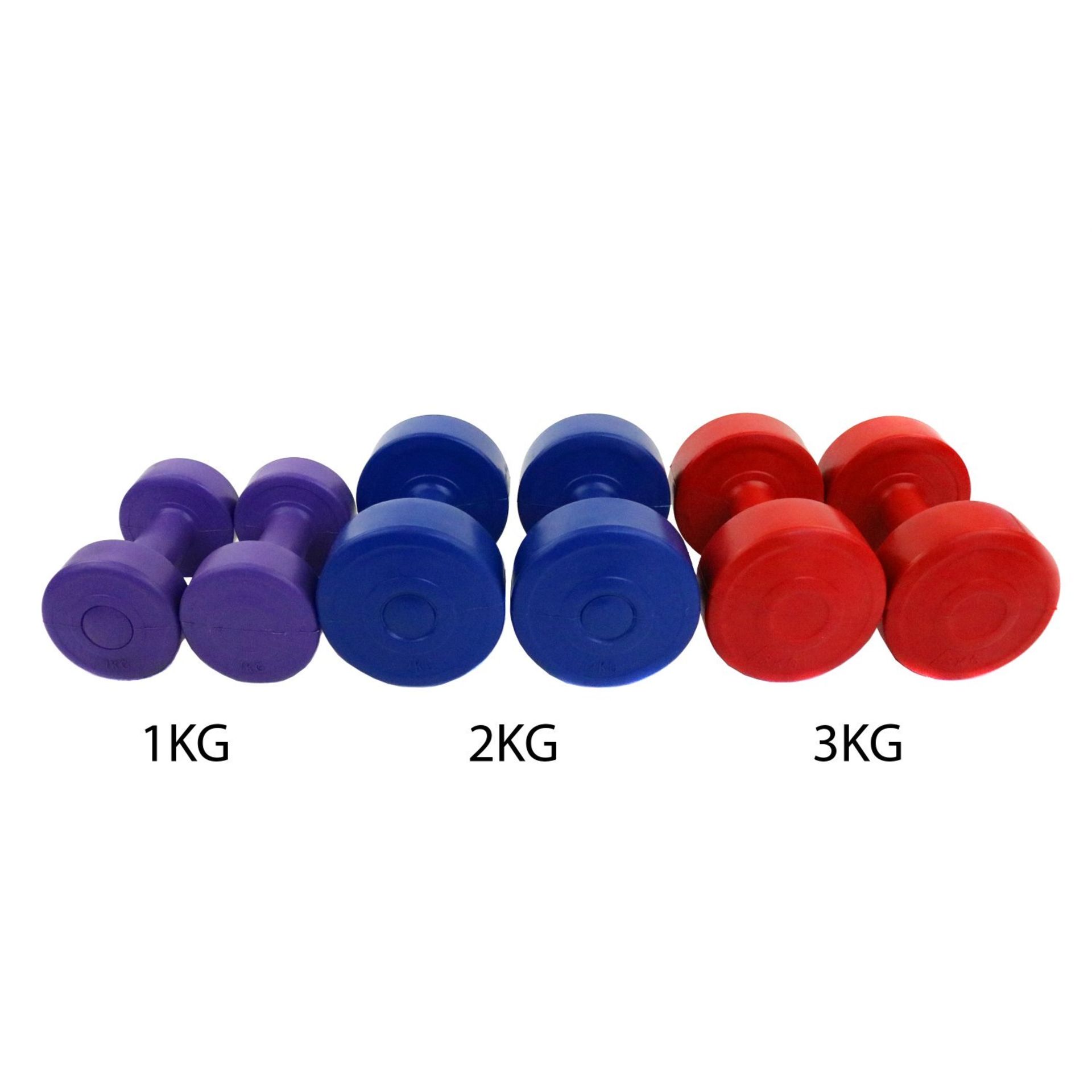 (RU30) 12kg Vinyl Hand Dumbbell Workout Weight Set Including Stand The dumbbell set is ideal... - Image 2 of 2