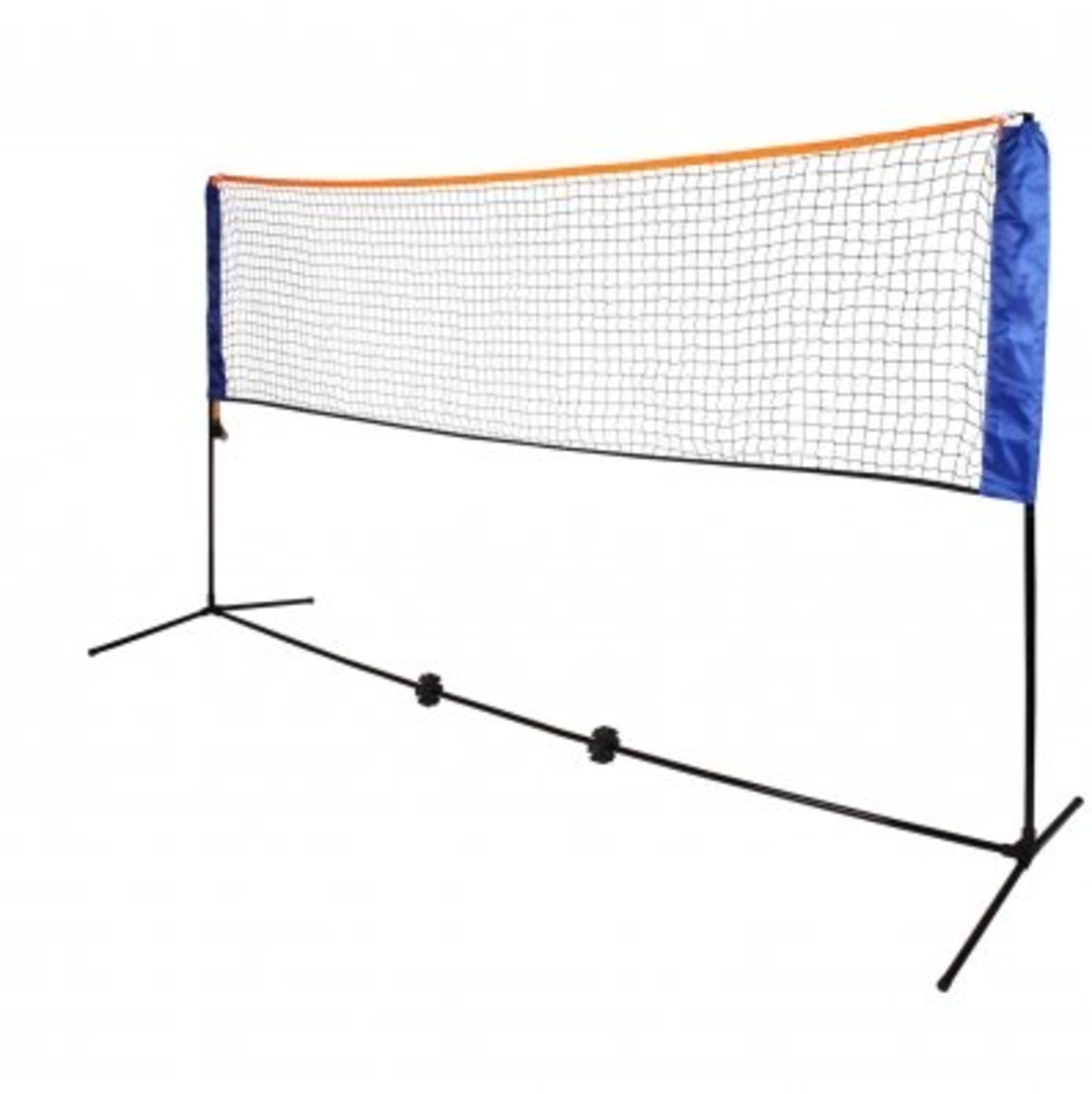 (RU327) Medium 4m Adjustable Foldable Badminton Tennis Volleyball Net The posts are able t...