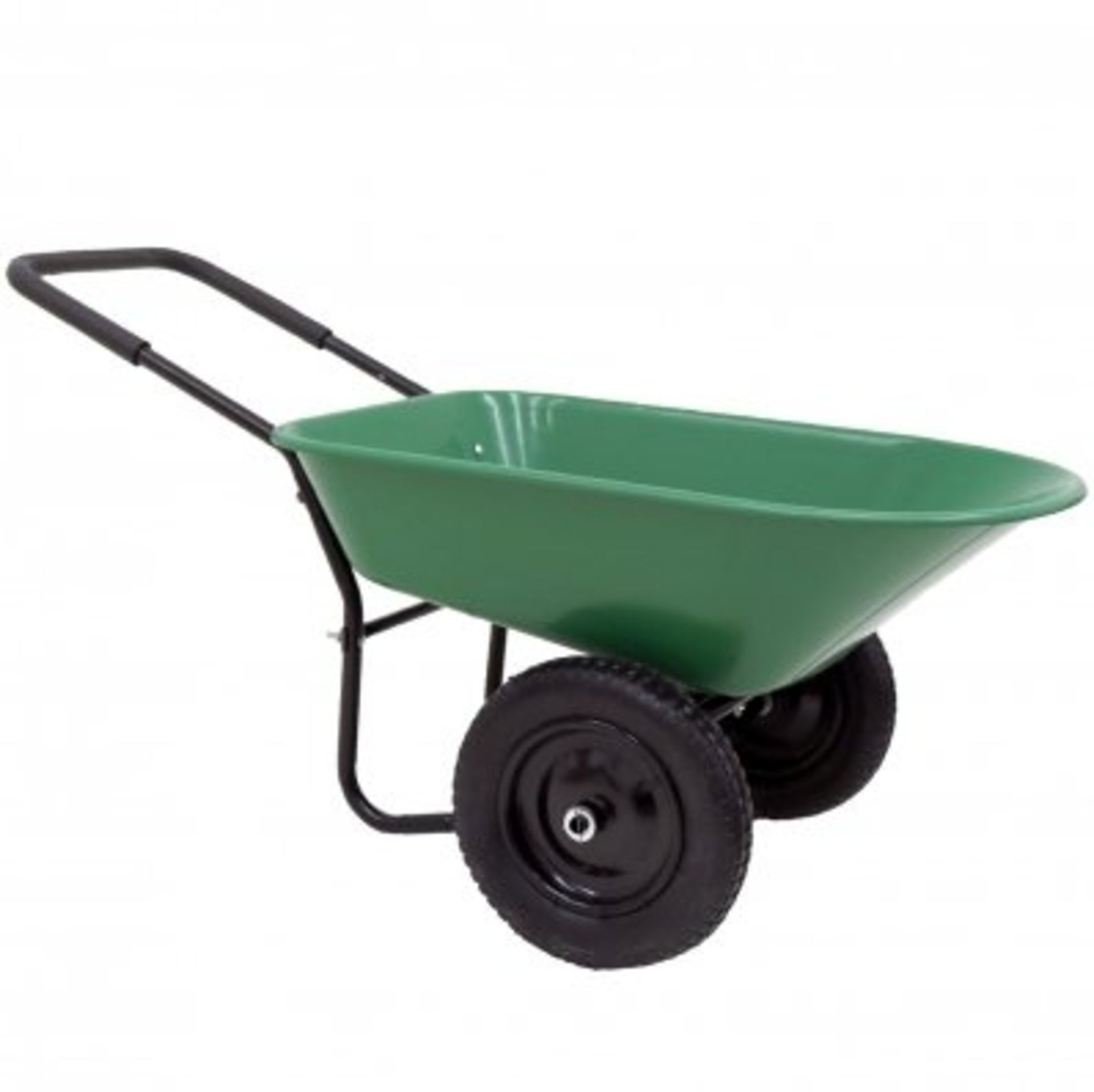 (RU287) Heavy Duty Two Wheeled 70L Garden Wheelbarrow Pneumatic Tyre The two wheeled wheel...