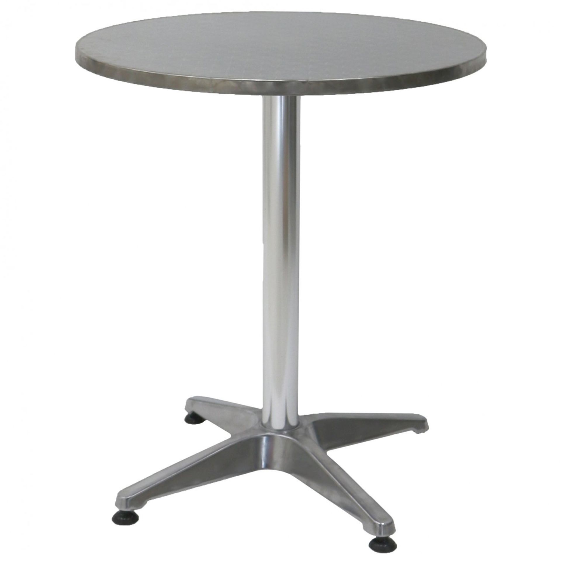 (SK134) 1.1m Aluminium Bistro Table Bar Pub Cafe Party Adjustable Height This elegant alumin...