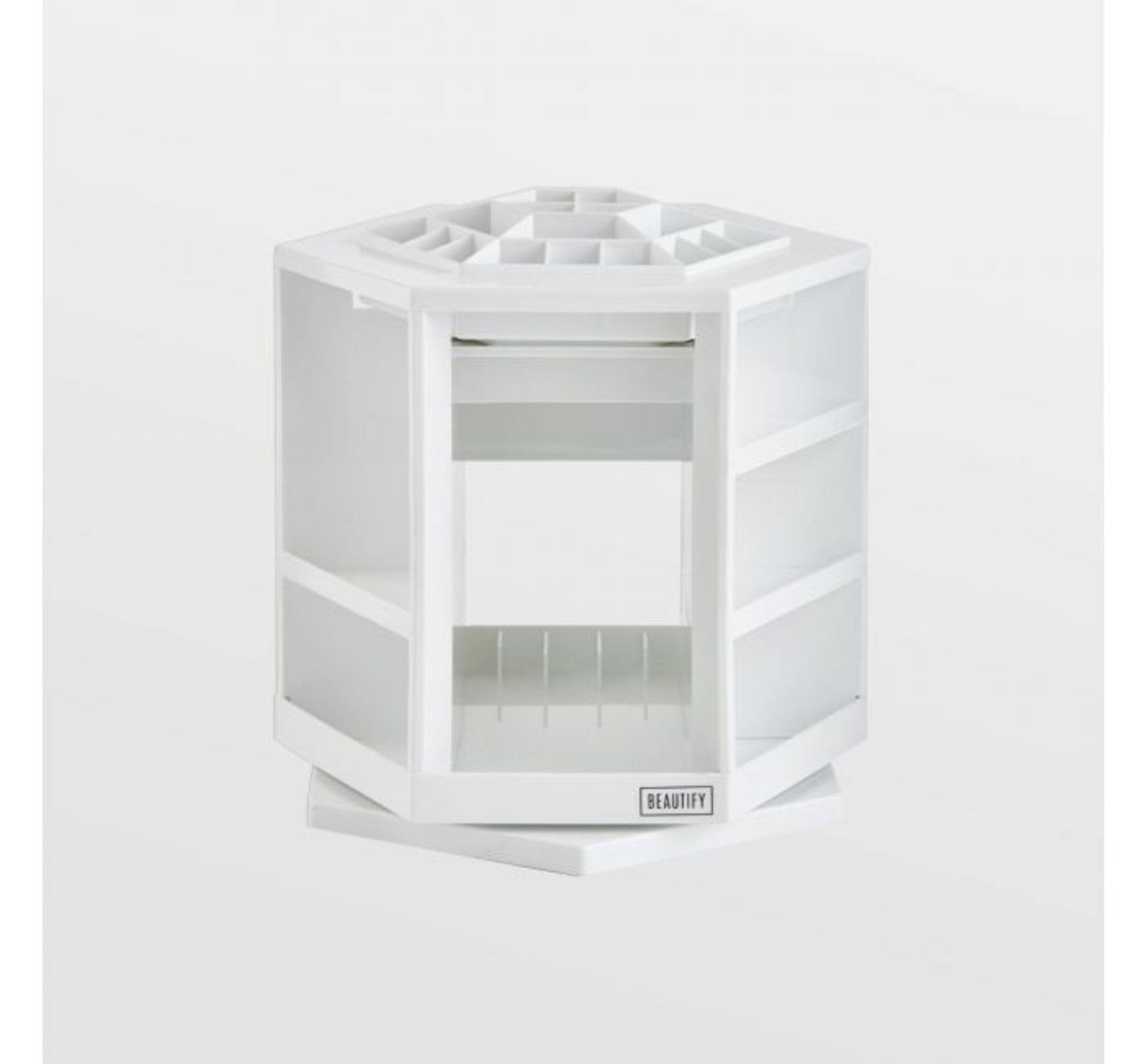 (OM48) White Rotating Makeup Organiser The convenient way to store and display cosmetics and a... - Image 2 of 3