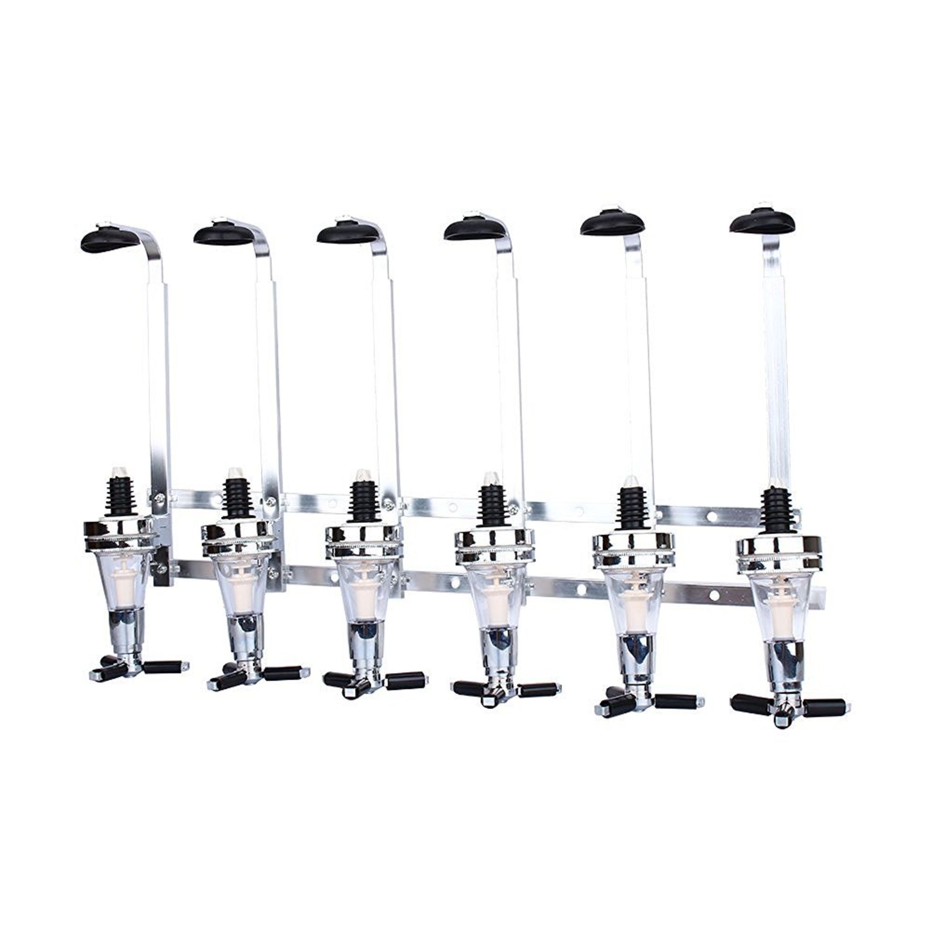 (SP475) 6 Bottle Wall Mounted Spirit Drink Dispenser Bar Shot Measurer Our stylish six bottl... - Image 2 of 2