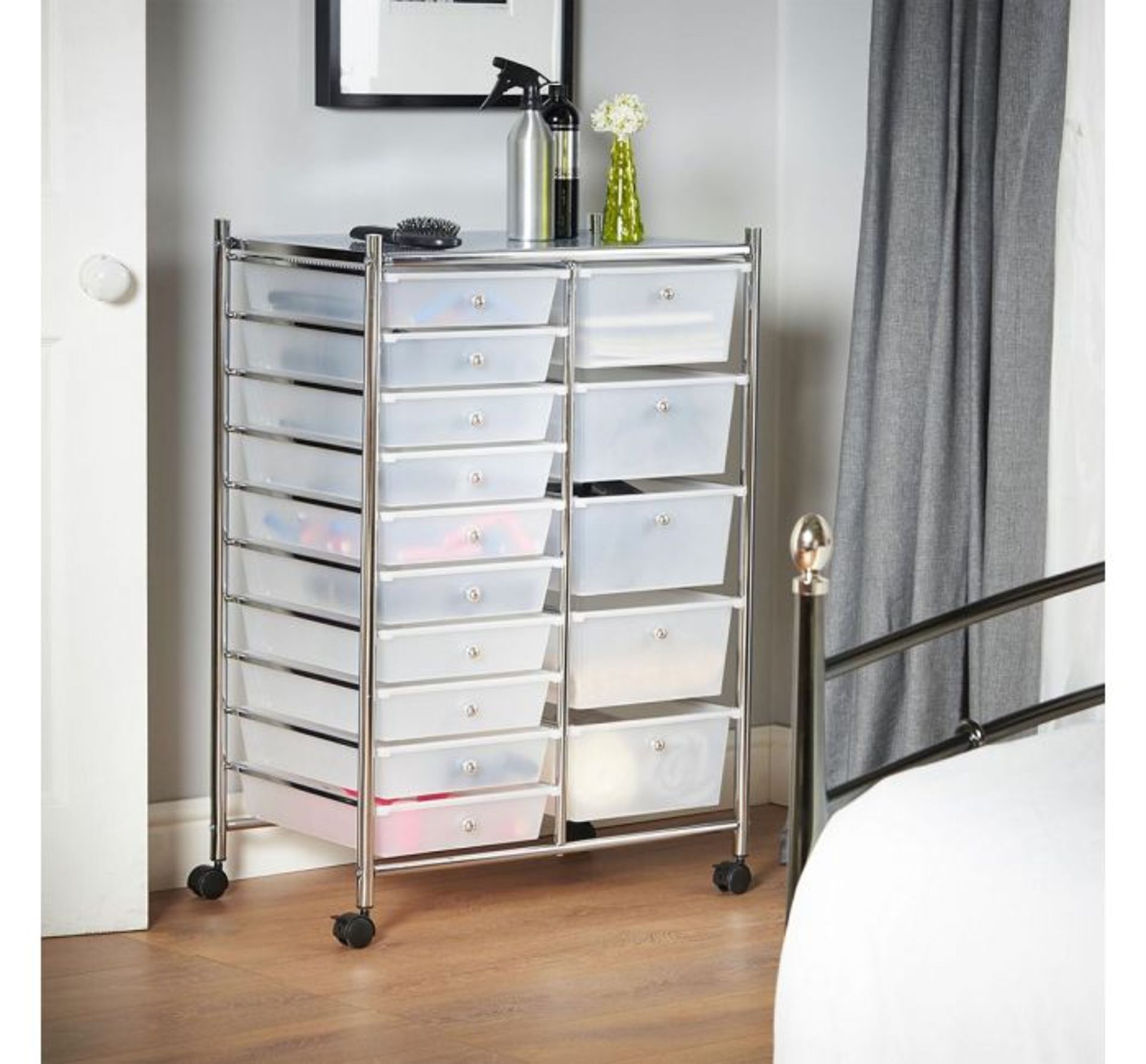 (AP190) White 15 Drawer Trolley Perfect for homes, offices, beauty salons, hairdressers and mo... - Image 3 of 3