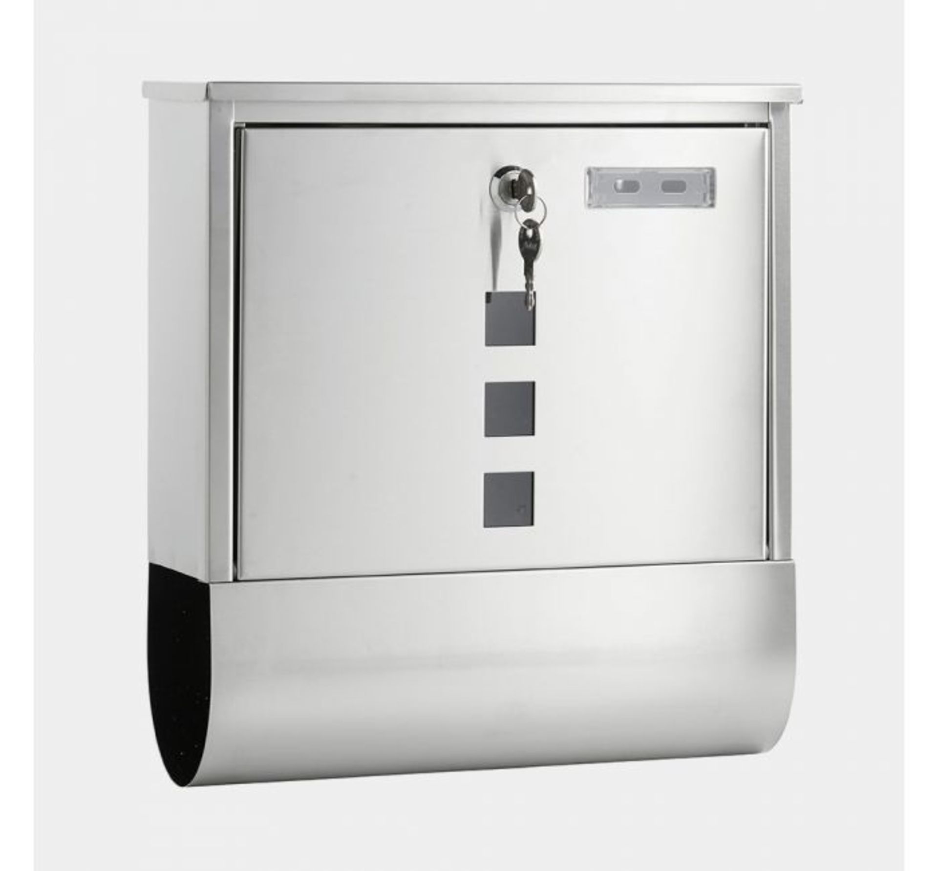 (OM13) Stainless Steel Post Box Lockable drawer with magnetic lid cover to prevent water seepi... - Image 2 of 3