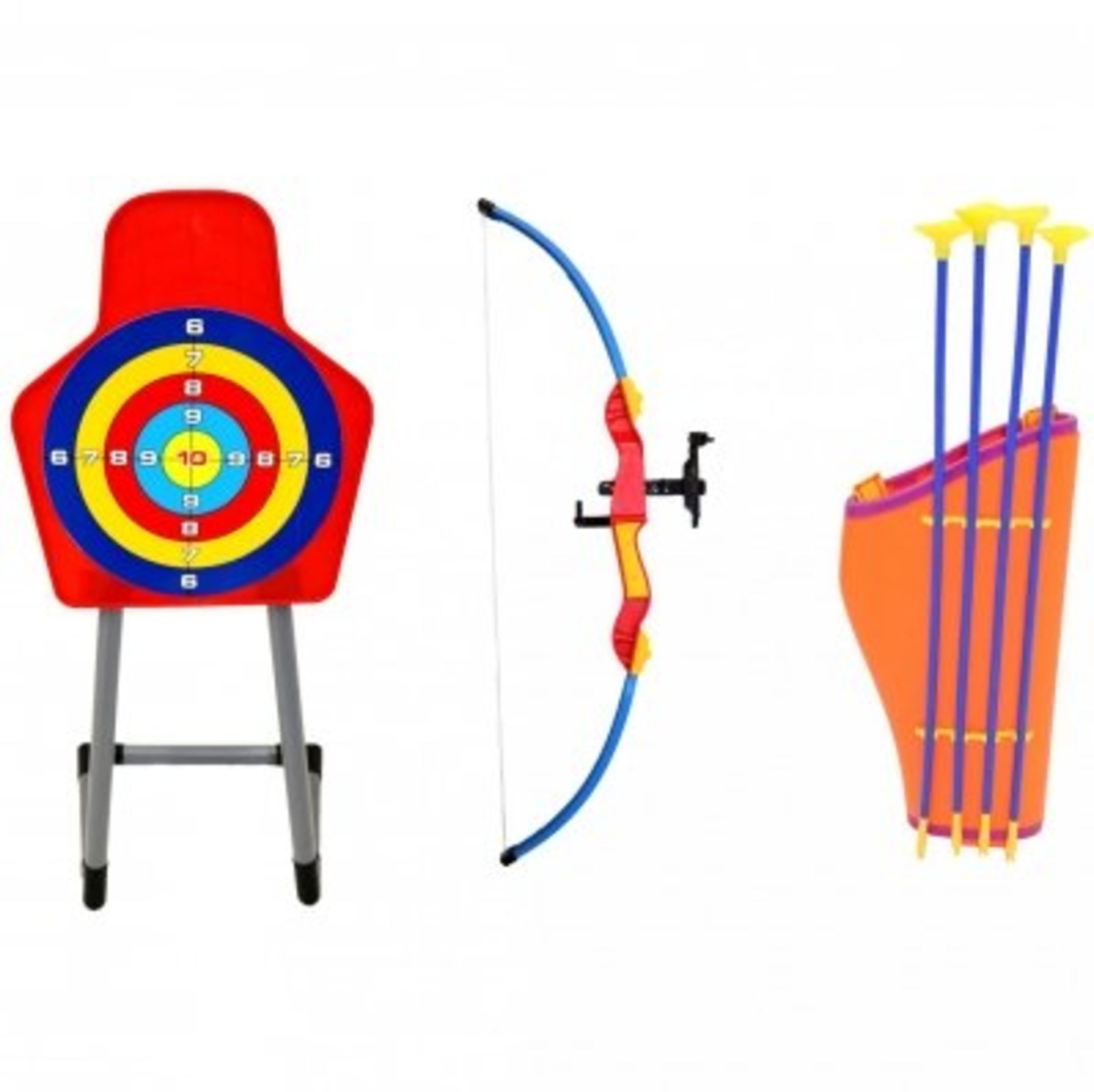 (SP477) Kids Toy Bow & Arrow Archery Target Set Outdoor Garden Game The archery set is per...