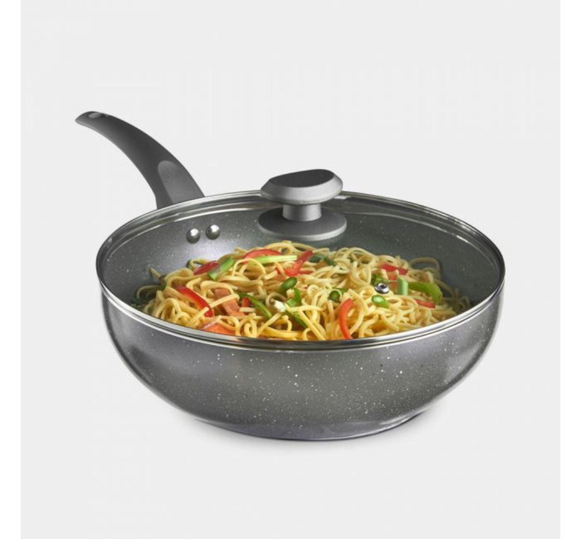 (OM66) 28cm Marble Wok 28cm diameter with 9cm depth – ideal for cooking vegetables, meats, f... - Image 2 of 3