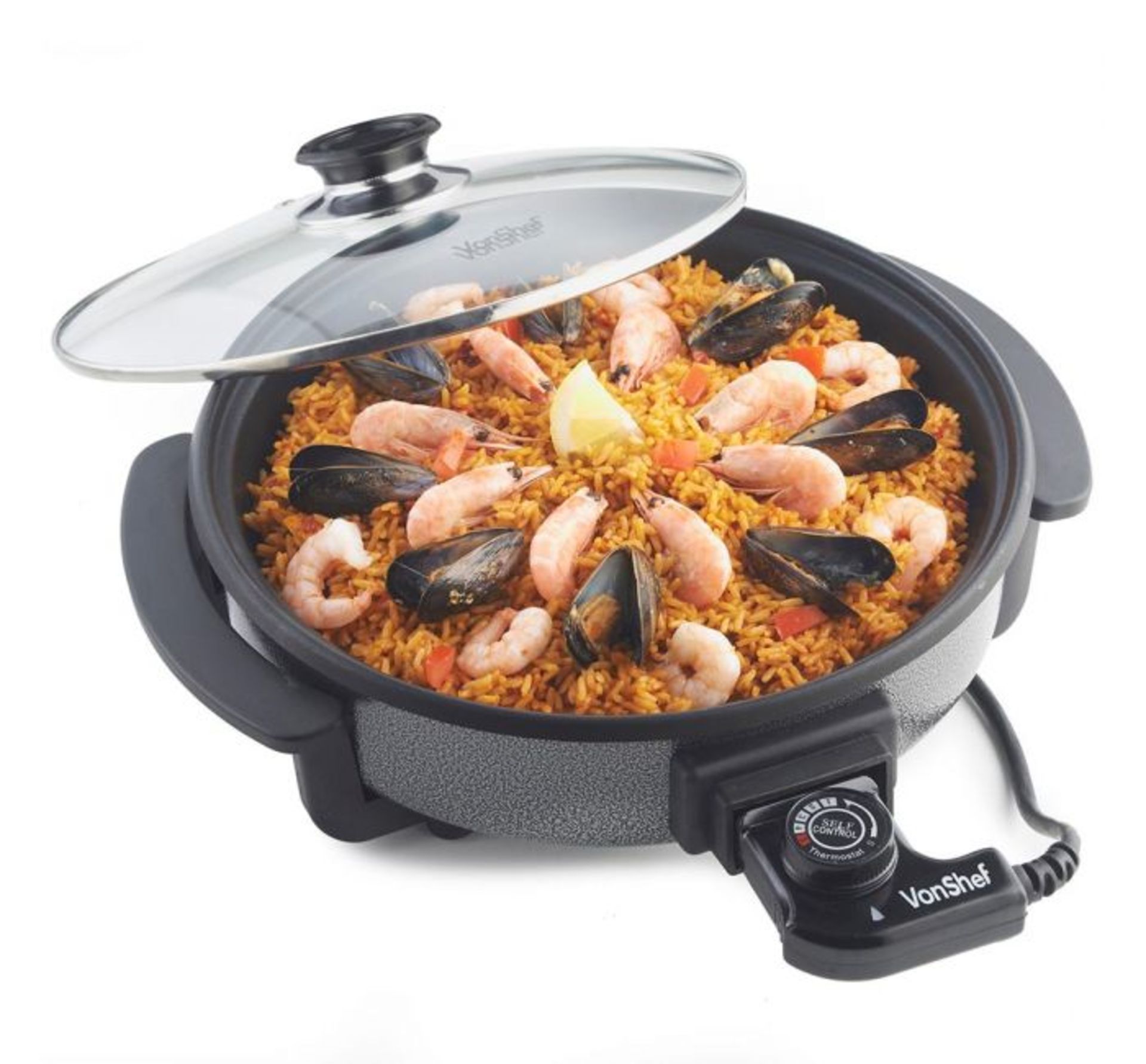 (OM15) 30cm Round Multi Cooker Convenient and easy to use cooker that frys, Sautés, Braises, ... - Image 3 of 3