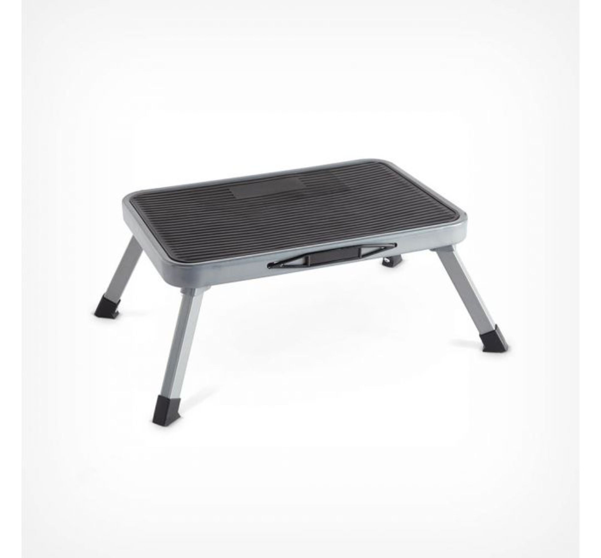 (OM24) Folding Step Stool Distributes weight evenly for total stability Large grooved tread (... - Image 2 of 3