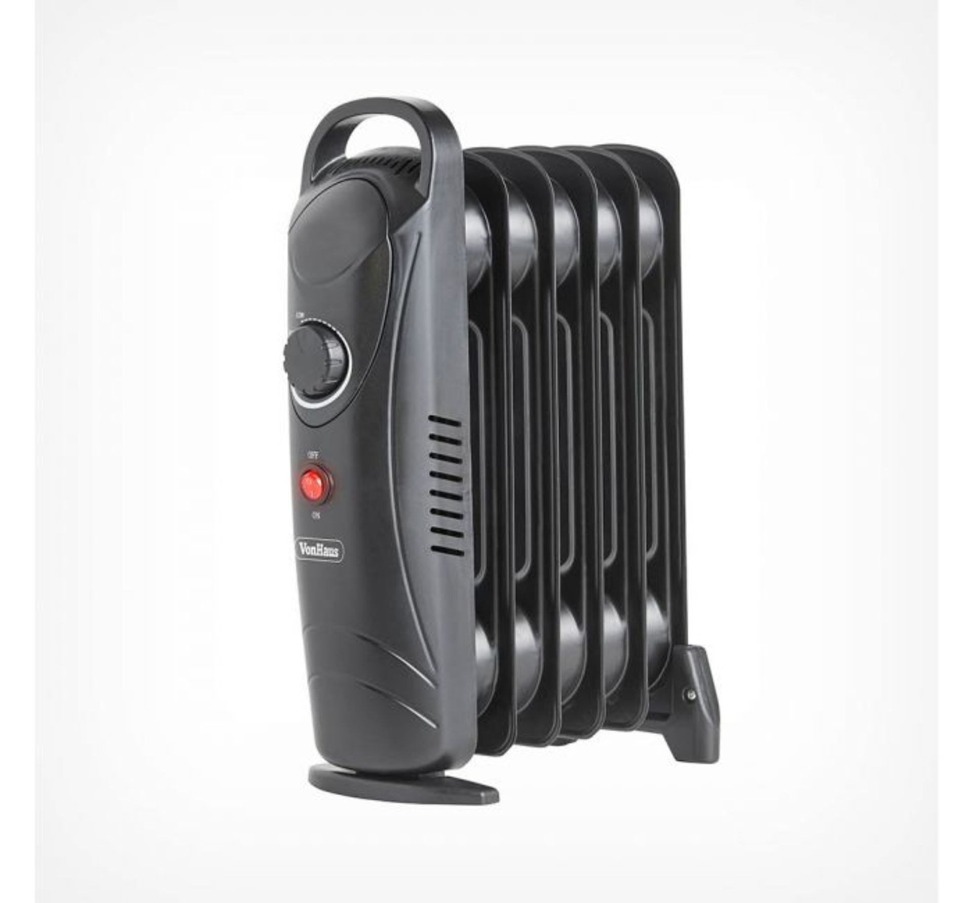 (AP285) 6 Fin 800W Oil Filled Radiator - Black Equipped with adjustable thermostat control to ... - Image 2 of 2