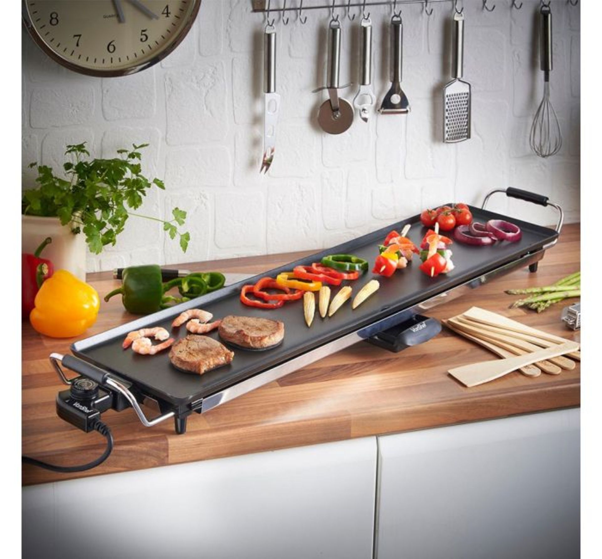 (OM94) XXL Teppanyaki Grill Incredibly Versatile for Meat, Vegetables, Fish and Fried Dishes ...
