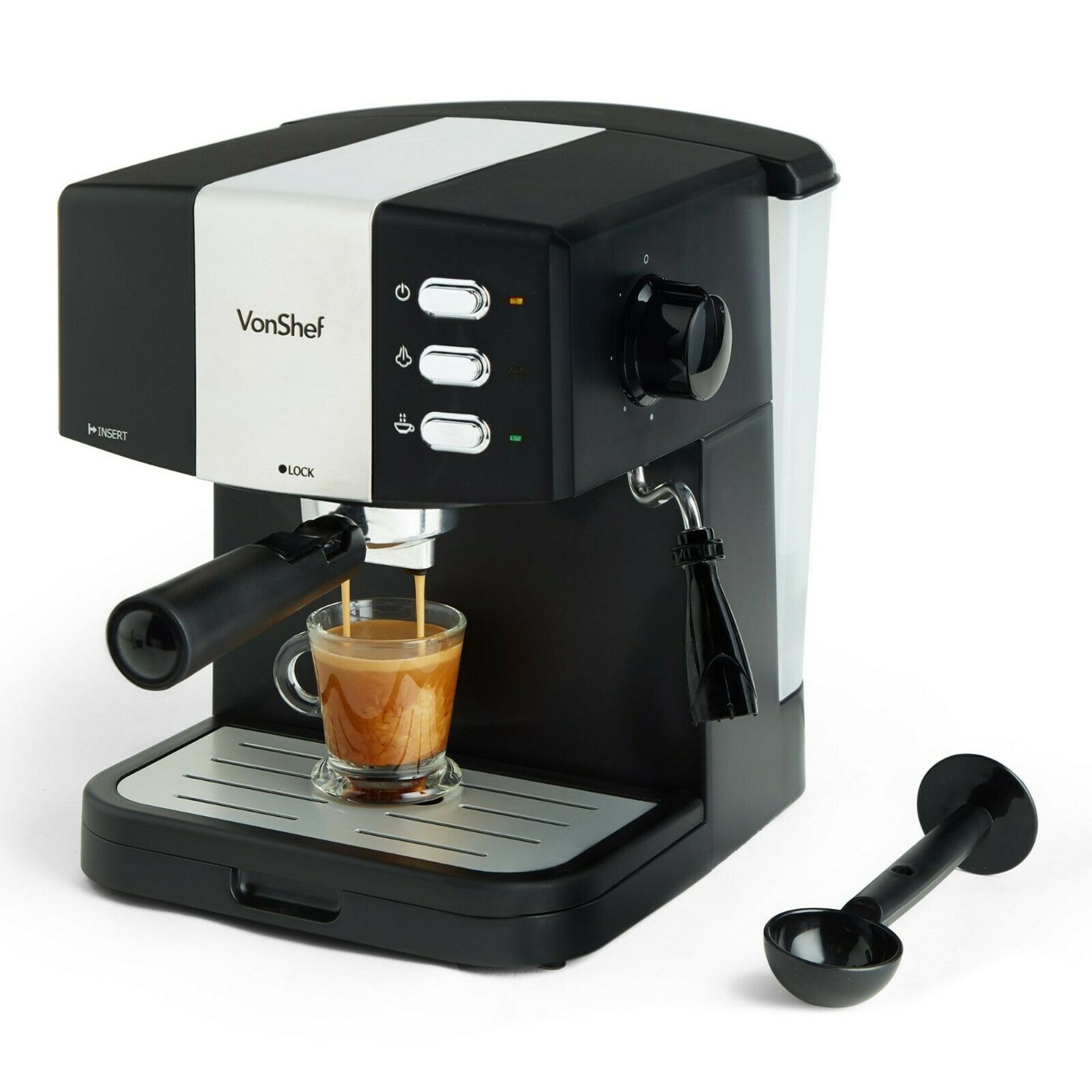 (OM122) 15 Bar Coffee Maker Machine Espresso Latte Cappuccino Barista Style. SMALL & STRONG –... - Image 2 of 3