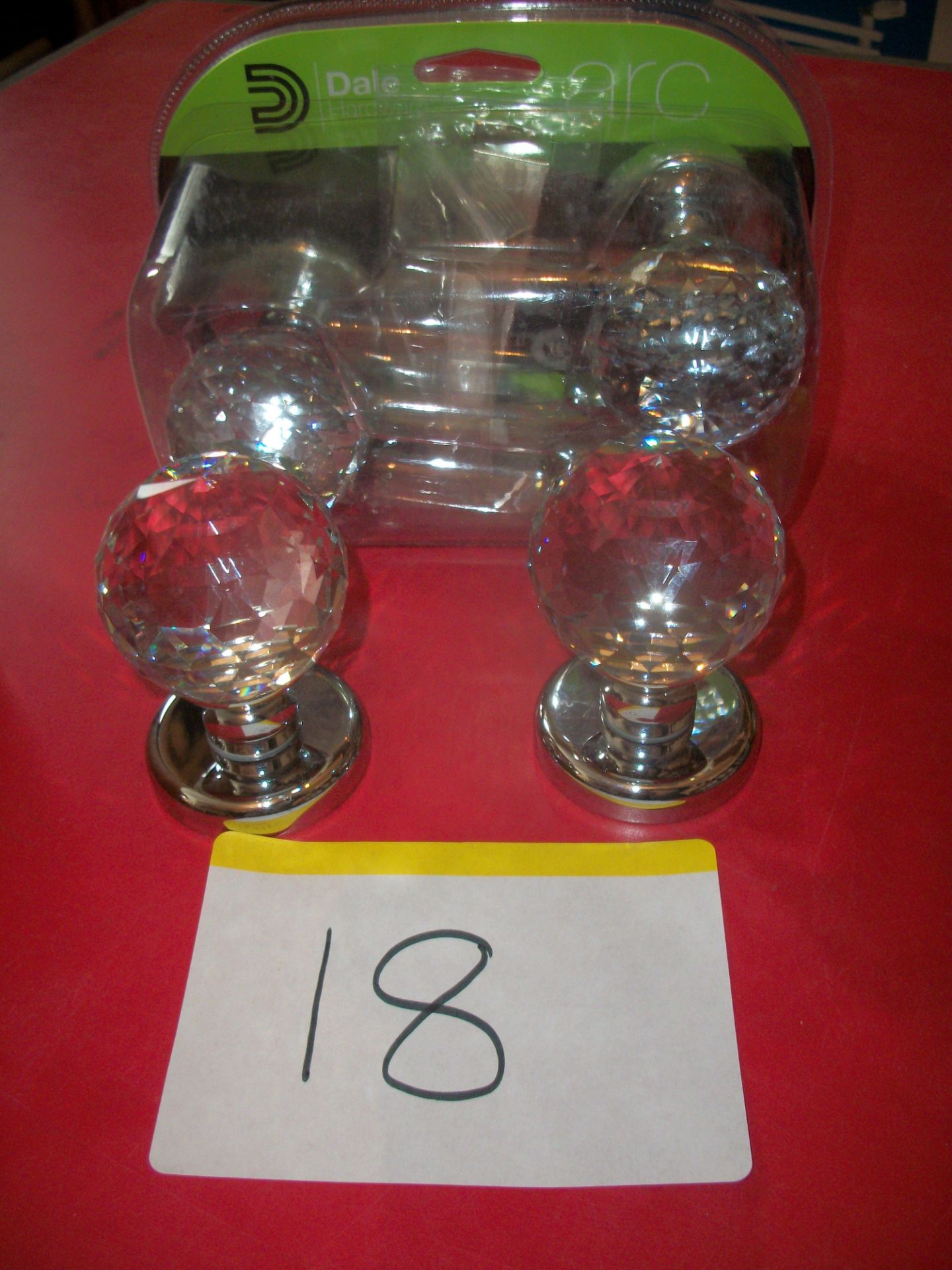 2 Pair x Crystal Faceted Knobs