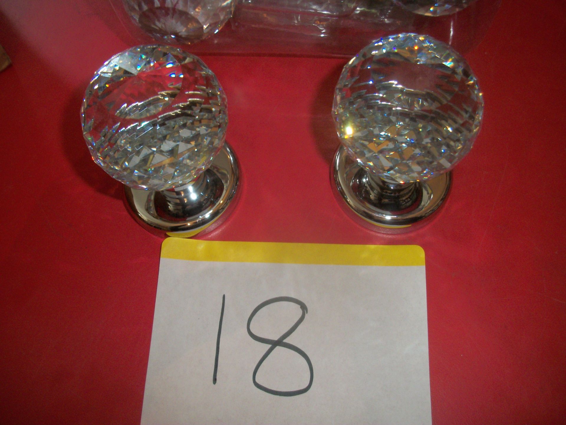 2 Pair x Crystal Faceted Knobs - Image 2 of 2