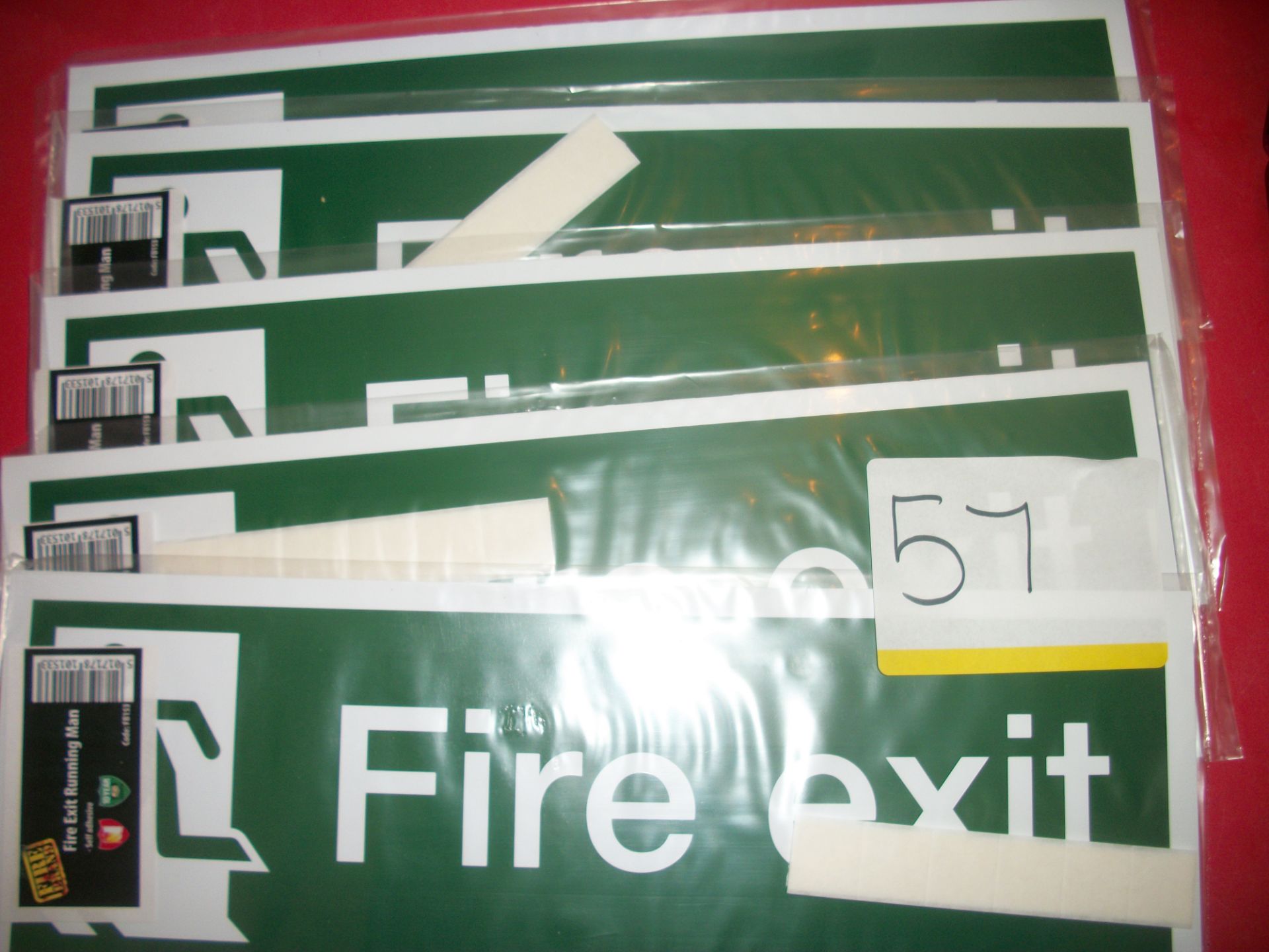 5 x Fire Exit Running Man Sign