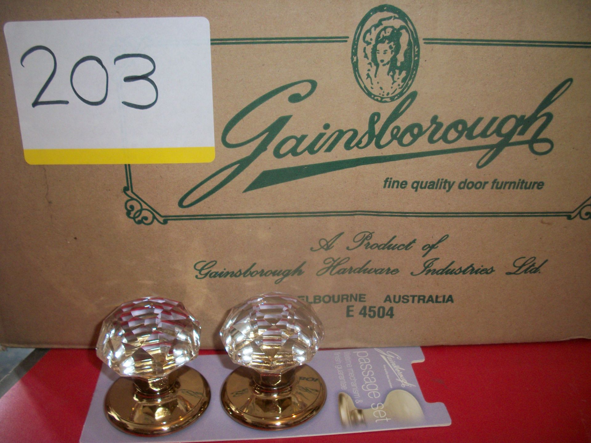 24 Pairs x Gainsborough Crystal Knob Set Imported from Australia RRP £45 per Set