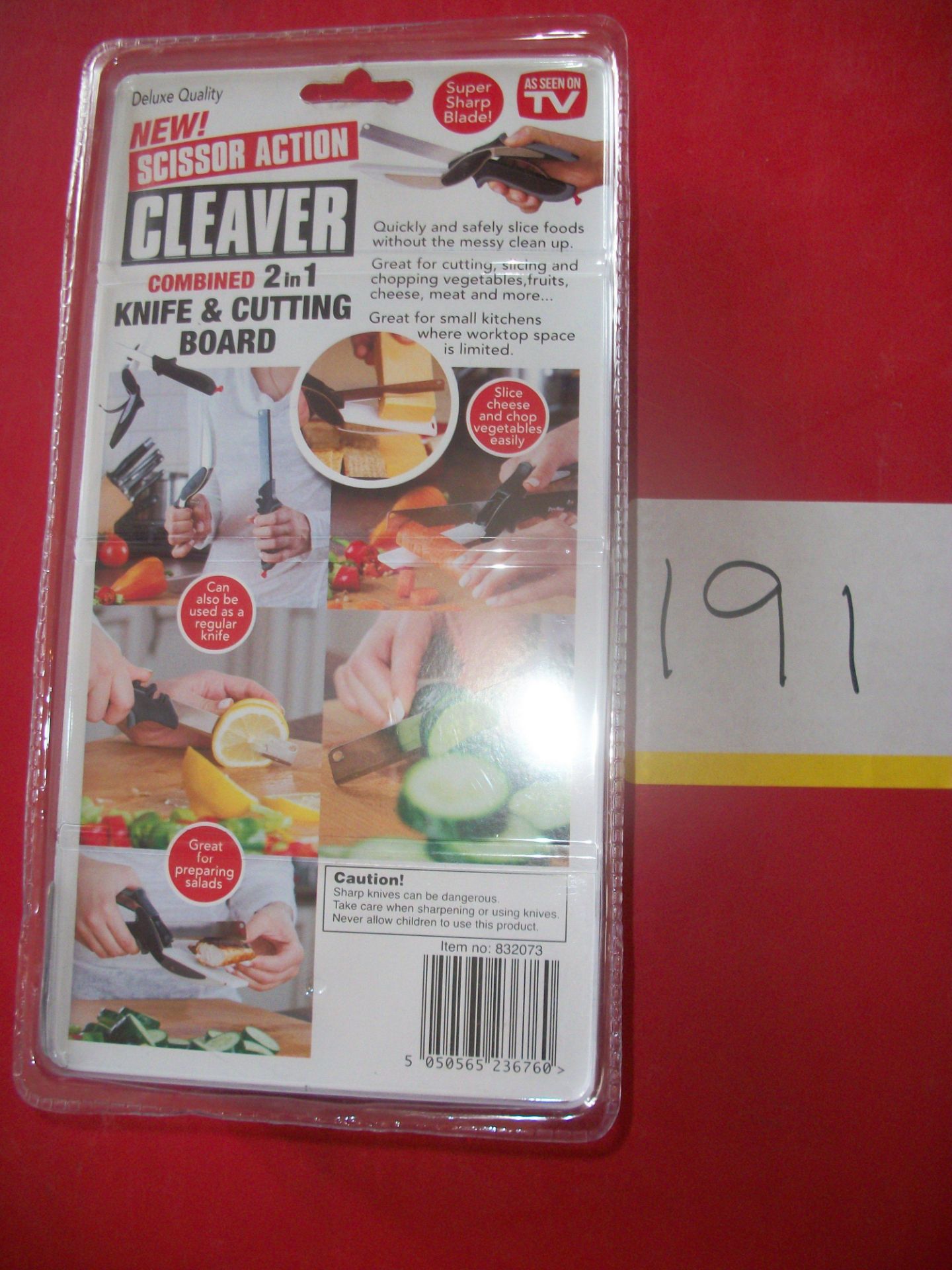 10 x Scissor Action Cleaver Combined 2in1 Knife & Cutting Board - Image 2 of 2