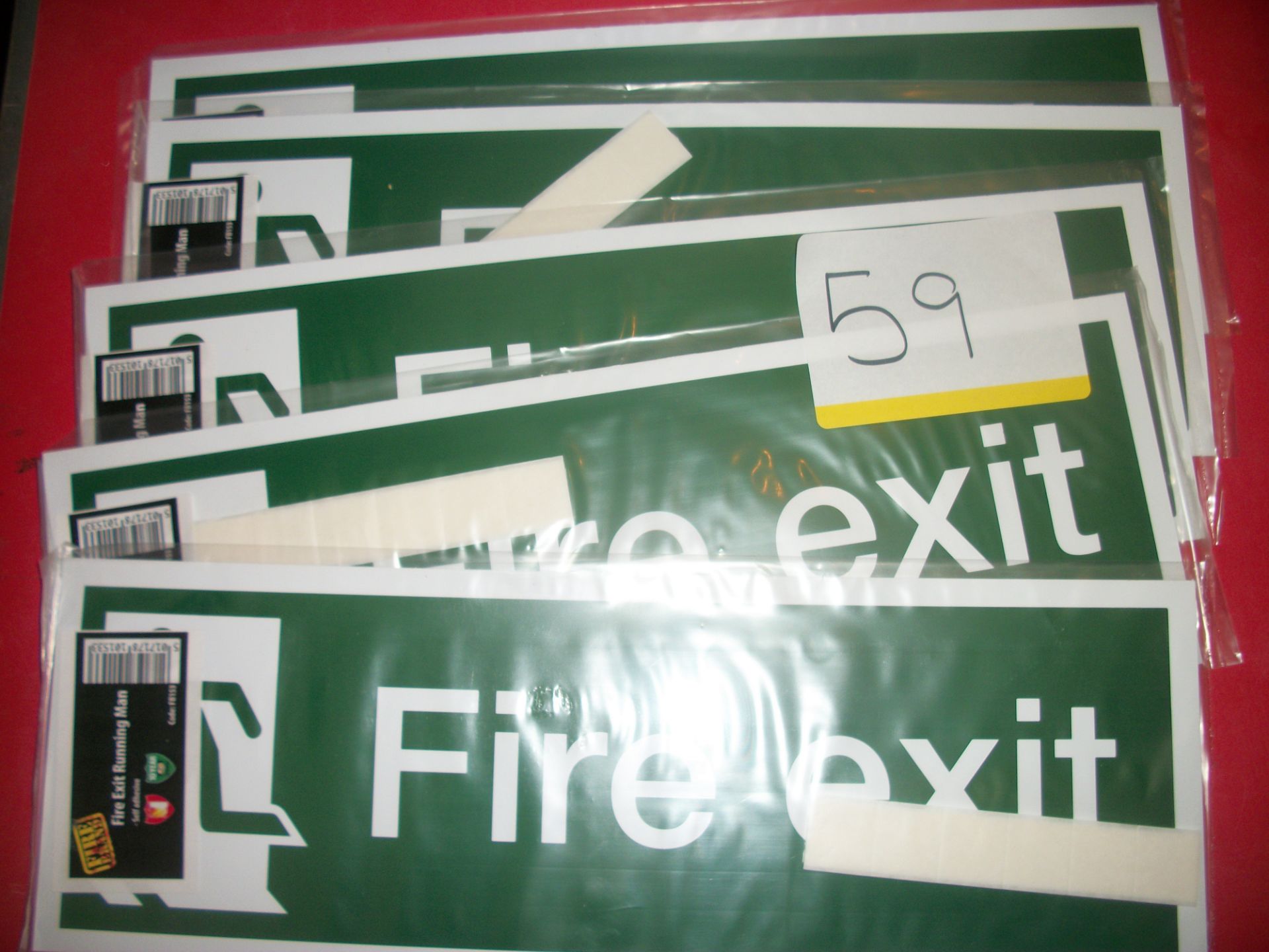 5 x Fire Exit Running Man Sign