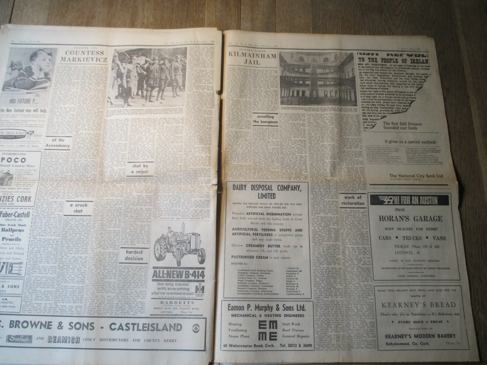 Original 1916 Commemorative Newspaper -April 1966 "The Corkman" -Ireland - Image 8 of 11