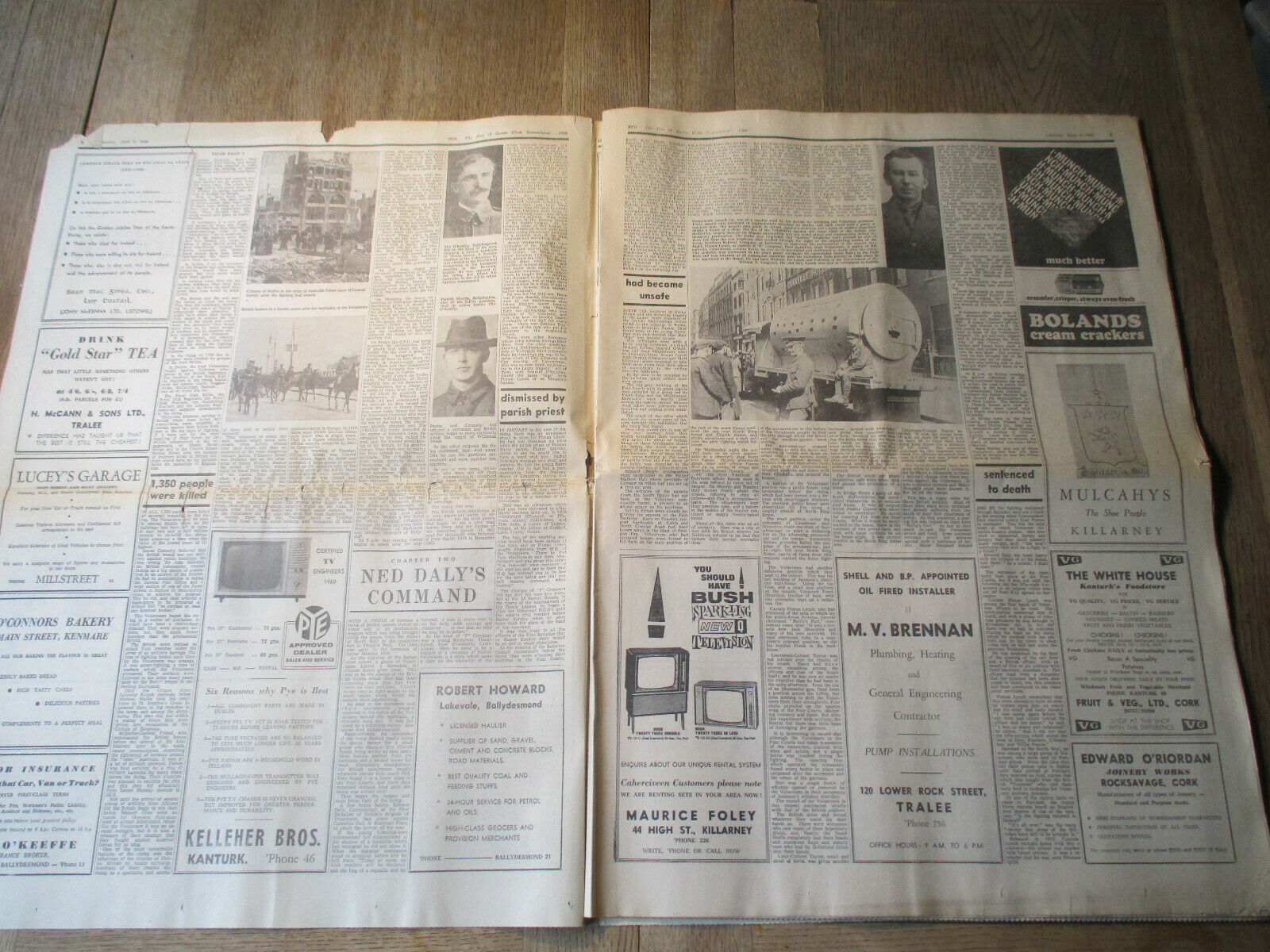 Original 1916 Commemorative Newspaper -April 1966 "The Corkman" -Ireland - Image 3 of 11