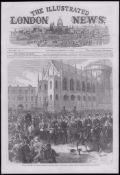 Fenian Prisoners Being Marched to Mounjoy Prison original Antique 1867 page