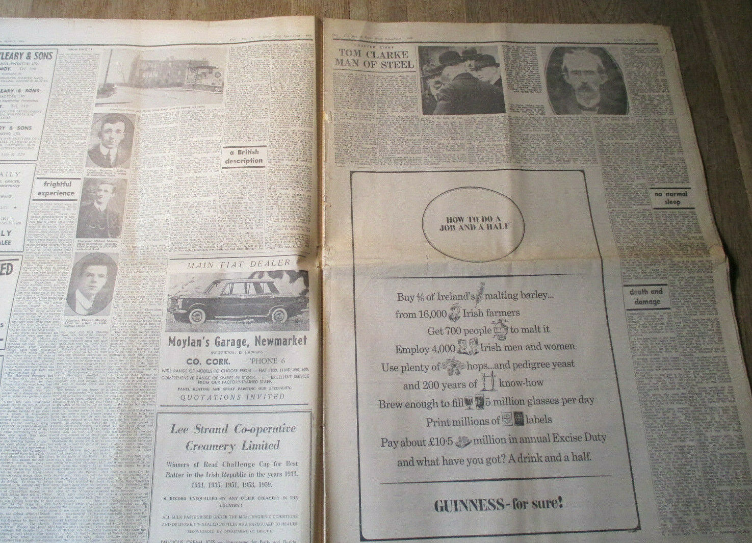 Original 1916 Commemorative Newspaper -April 1966 "The Corkman" -Ireland - Image 7 of 11