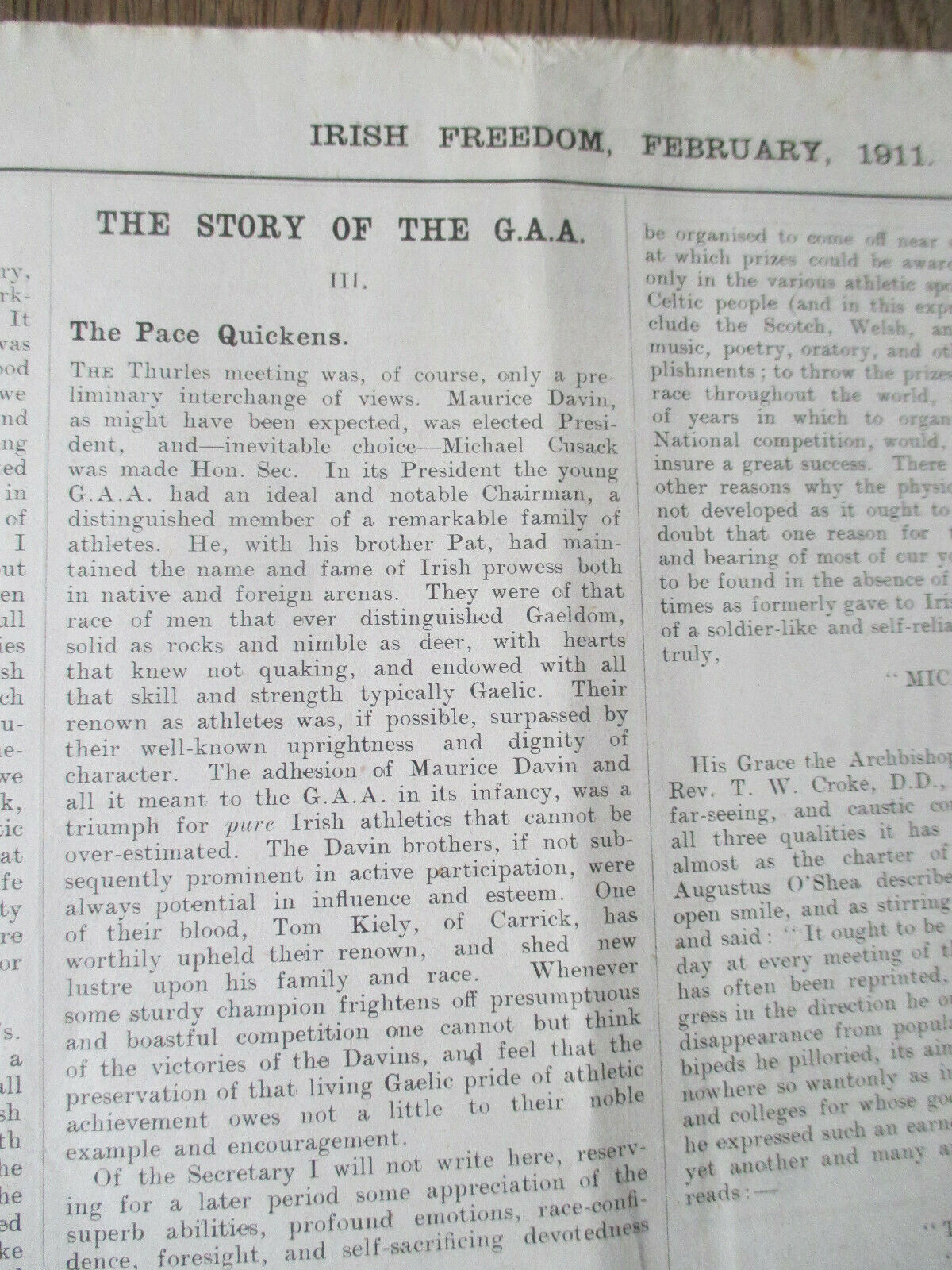 Orig. Feb. 1911 -'Saoirseacht na h-Eireann' No.4 -Irish Freedom- Rebel Newspaper - Image 9 of 10