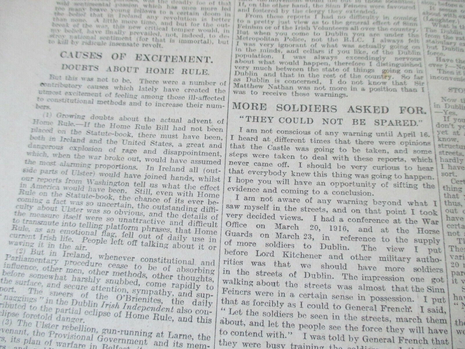 Orig. May 20th 1916 -'The Times' London' Newspaper-Easter Rising Content- Irish - Image 8 of 11