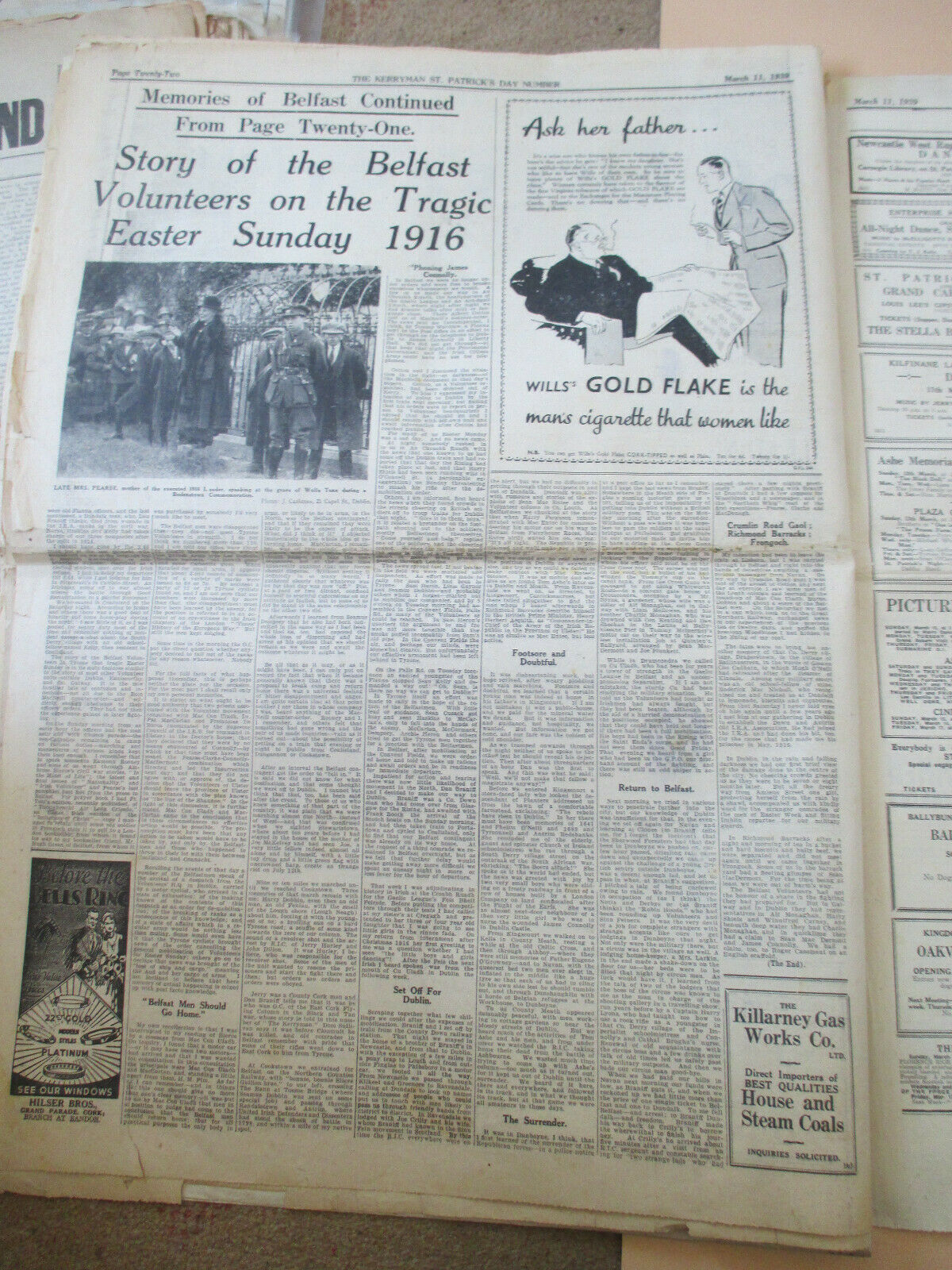 Orig. 1939 'The Kerryman' Newspaper-St Patricks Day Issue With Rebellion Content - Image 12 of 12