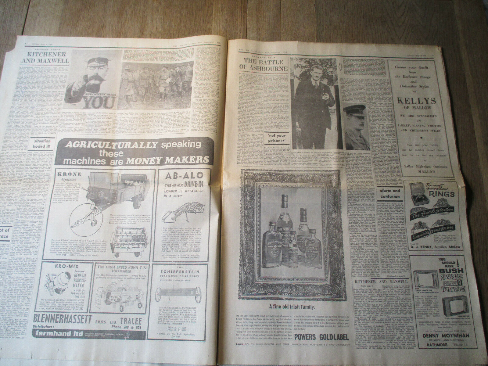 Original 1916 Commemorative Newspaper -April 1966 "The Corkman" -Ireland - Image 4 of 11