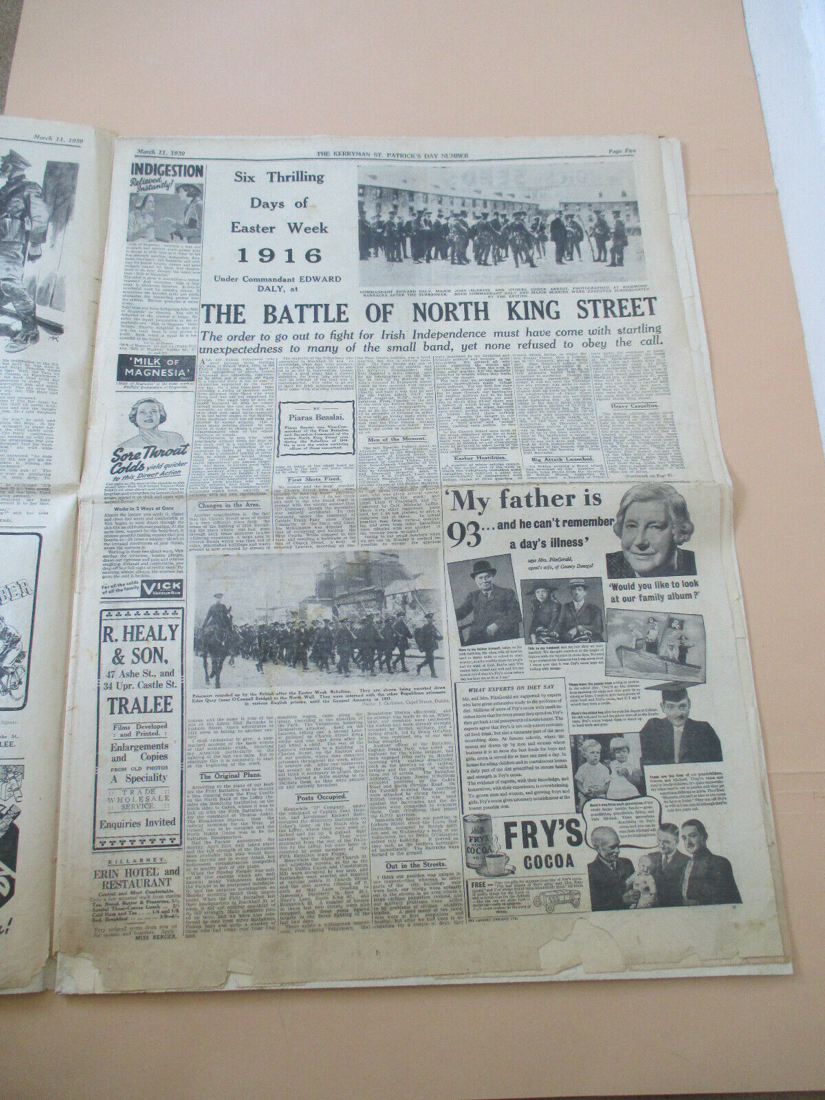 Orig. 1939 'The Kerryman' Newspaper-St Patricks Day Issue With Rebellion Content - Image 2 of 12