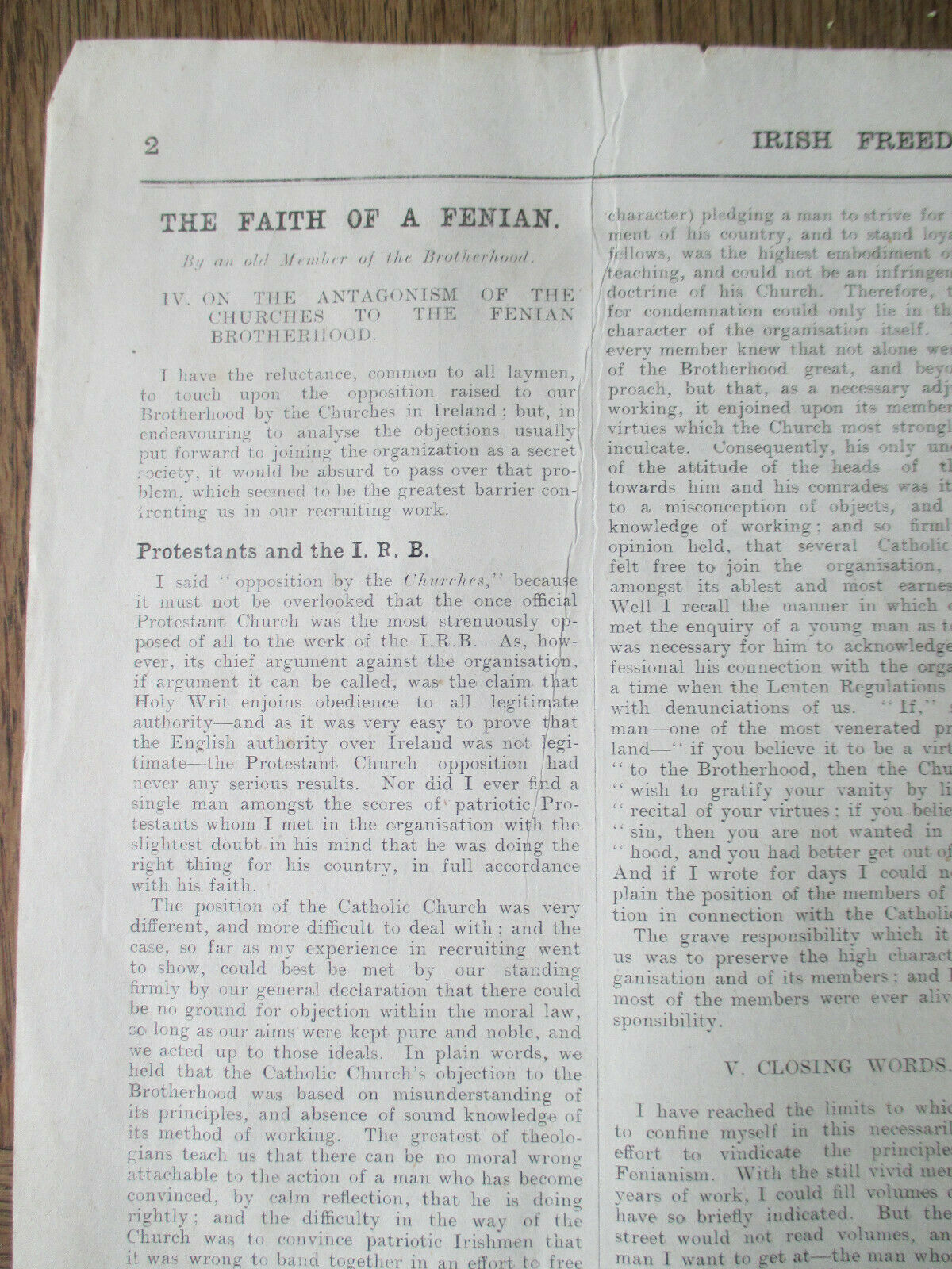 Orig. Feb. 1911 -'Saoirseacht na h-Eireann' No.4 -Irish Freedom- Rebel Newspaper - Image 6 of 10