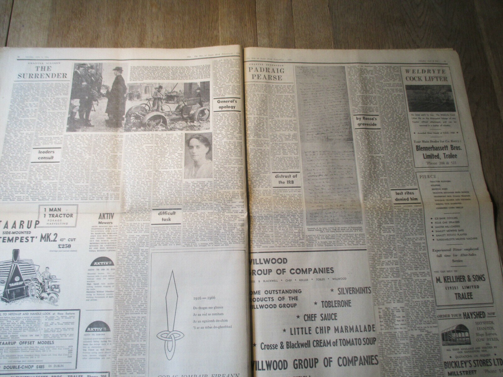 Original 1916 Commemorative Newspaper -April 1966 "The Corkman" -Ireland - Image 11 of 11