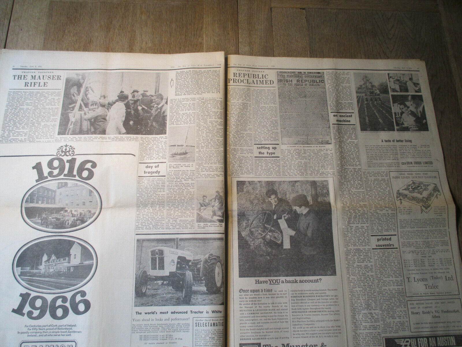 Original 1916 Commemorative Newspaper -April 1966 "The Corkman" -Ireland - Image 2 of 11