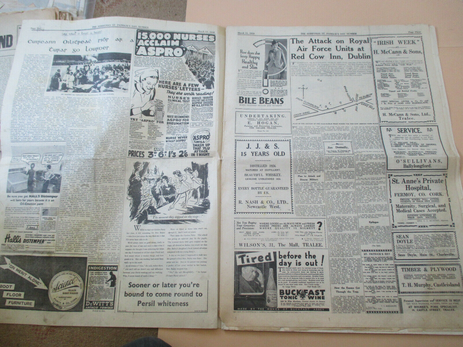 Orig. 1939 'The Kerryman' Newspaper-St Patricks Day Issue With Rebellion Content - Image 4 of 12